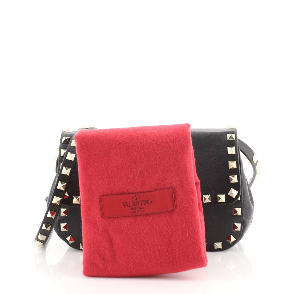 Rockstud Flip Lock Flap Bag Leather Mini
