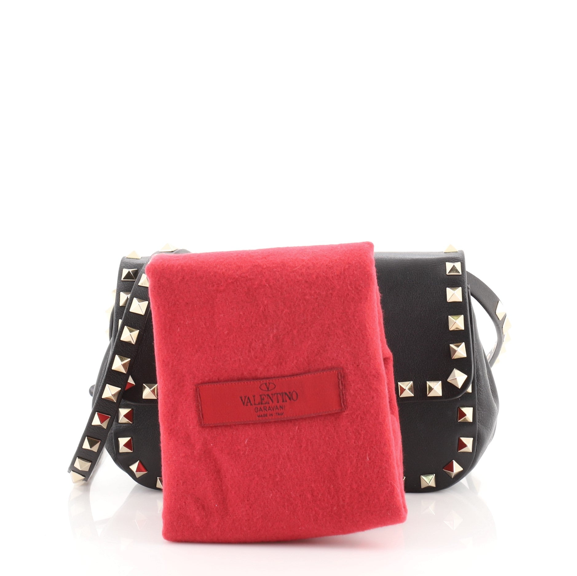 Rockstud Flip Lock Flap Bag Leather Mini