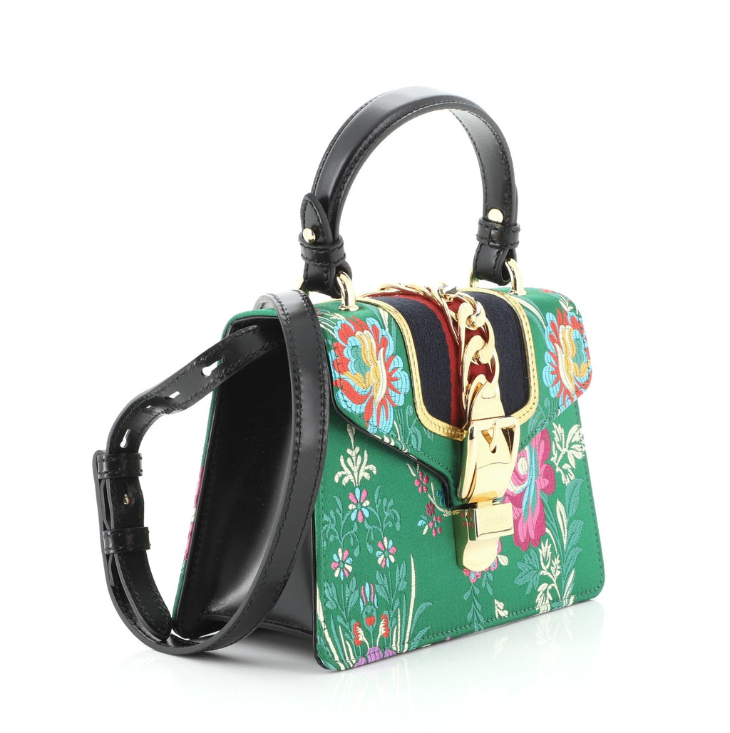 Sylvie Top Handle Bag Brocade Mini