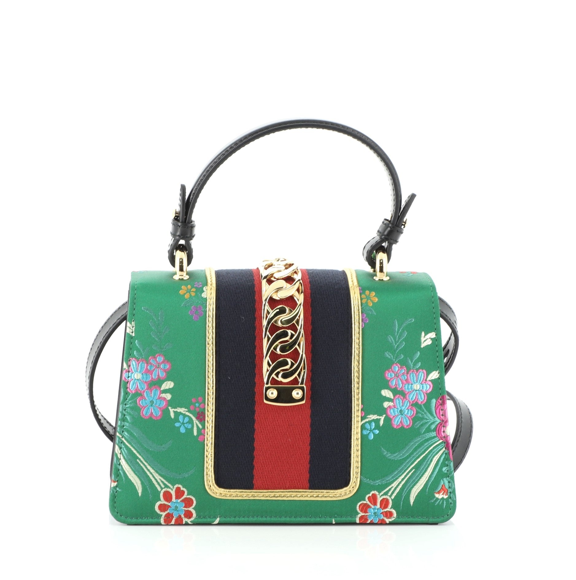 Sylvie Top Handle Bag Brocade Mini