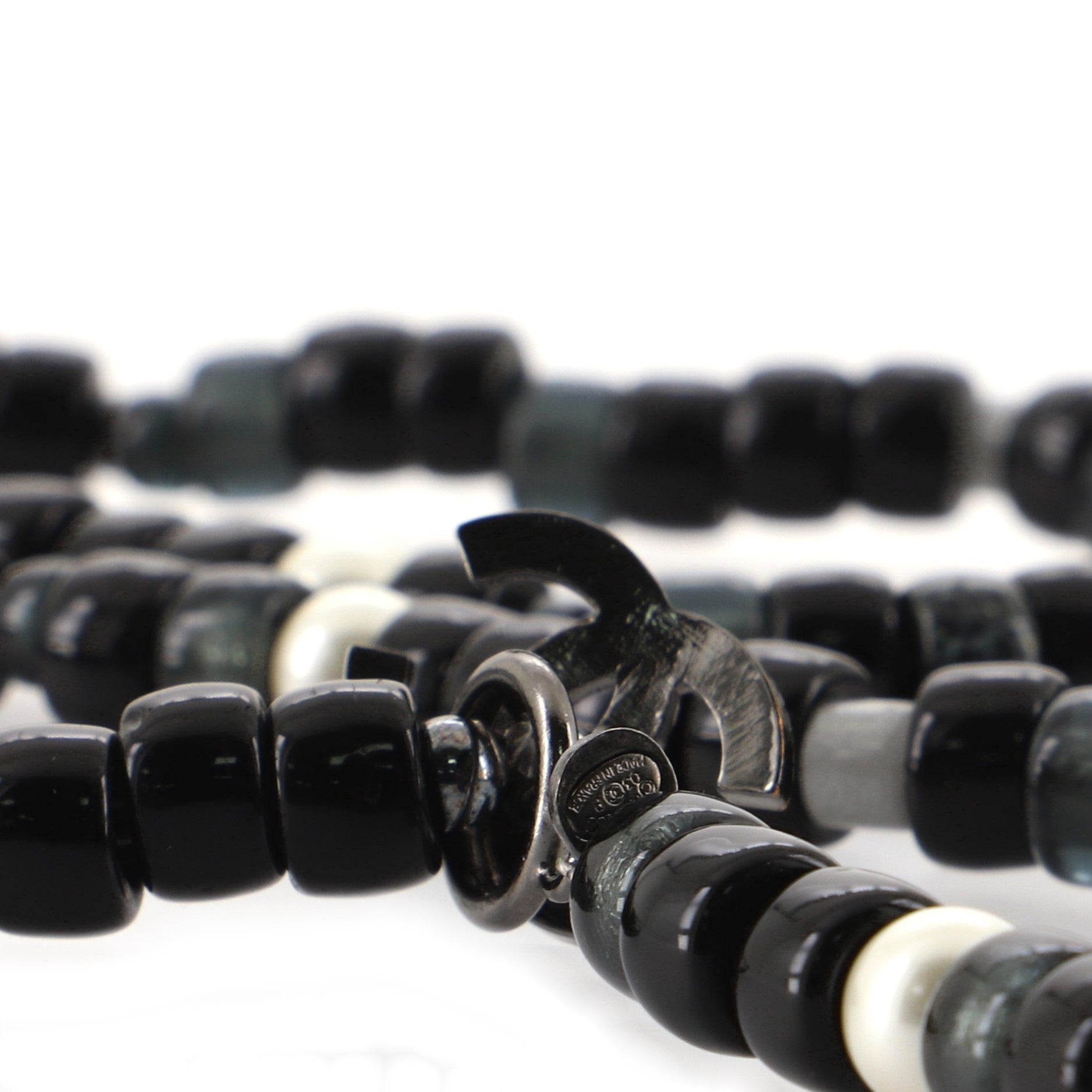 CC Long Necklace Faux Pearls and Beads