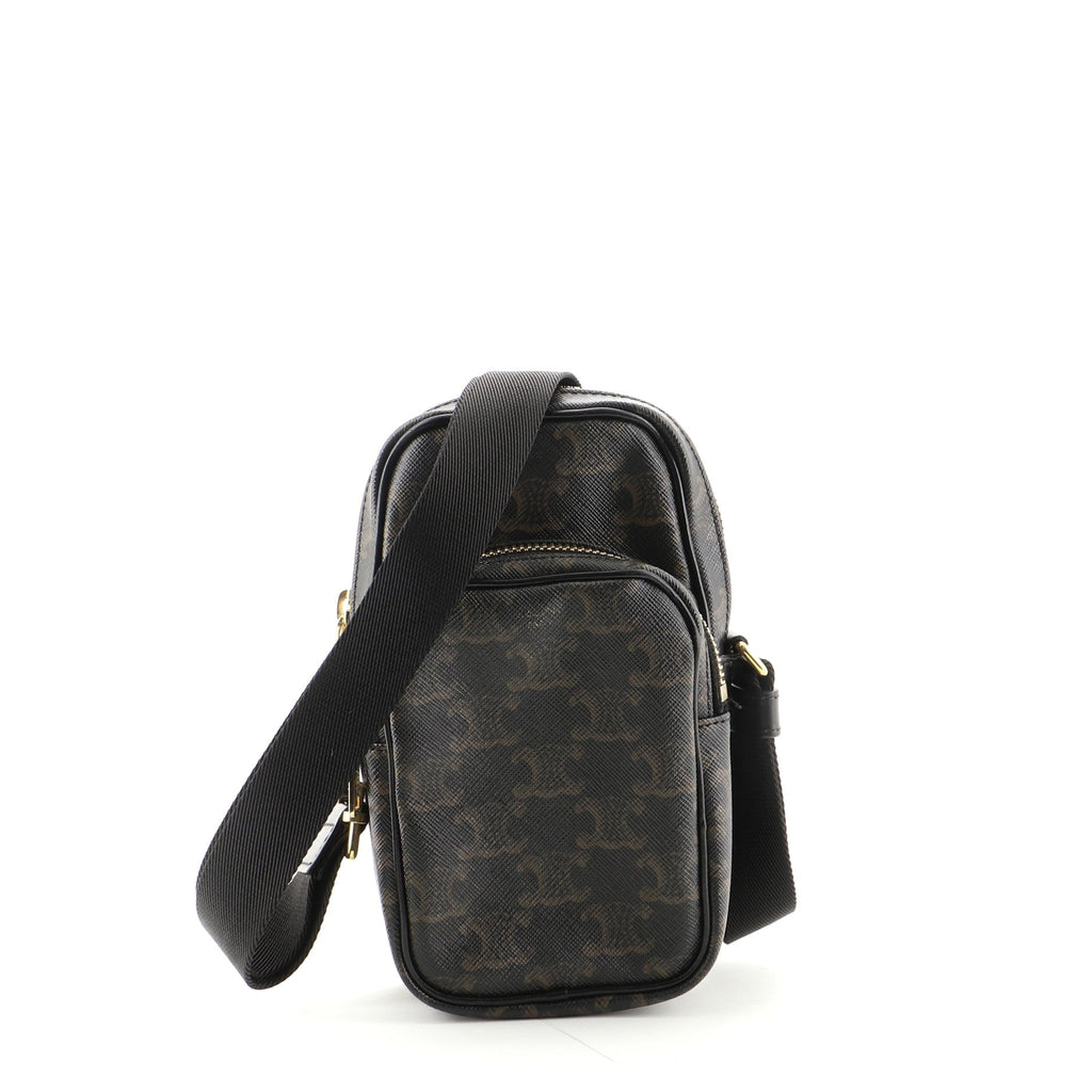 Pocket Messenger Triomphe Printed Canvas Mini