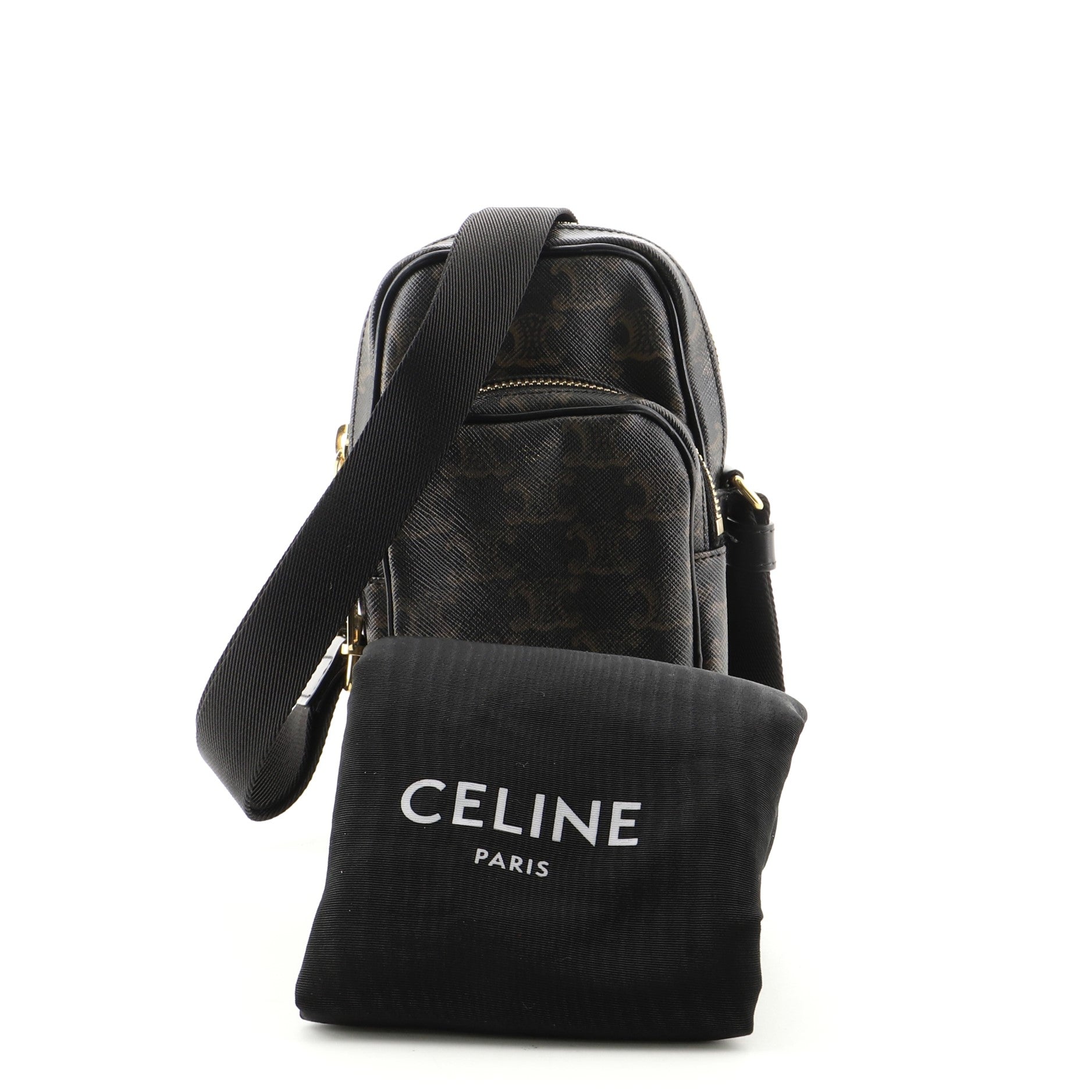 Pocket Messenger Triomphe Printed Canvas Mini