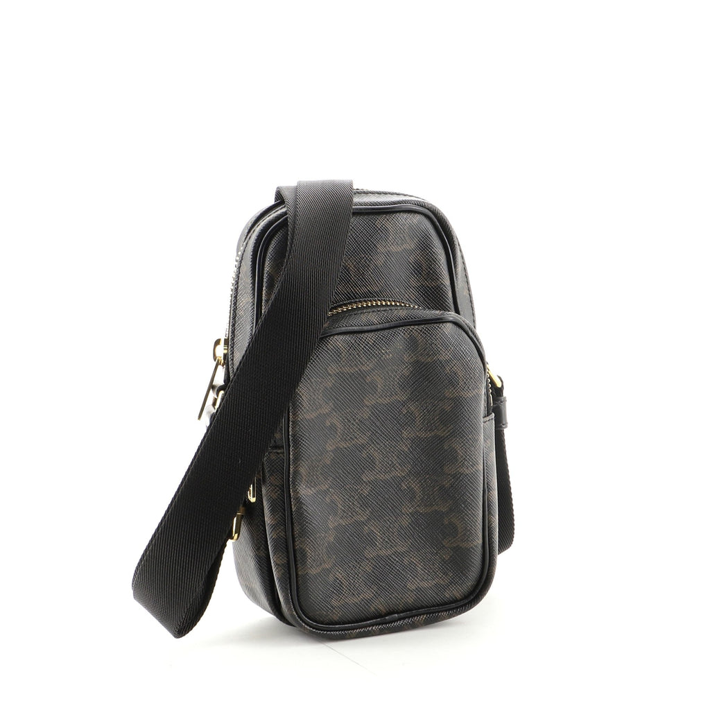Pocket Messenger Triomphe Printed Canvas Mini