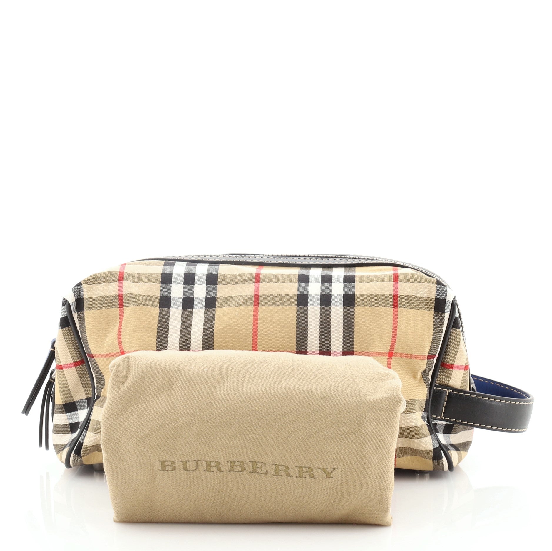 Cosmetic Pouch Vintage Check Canvas