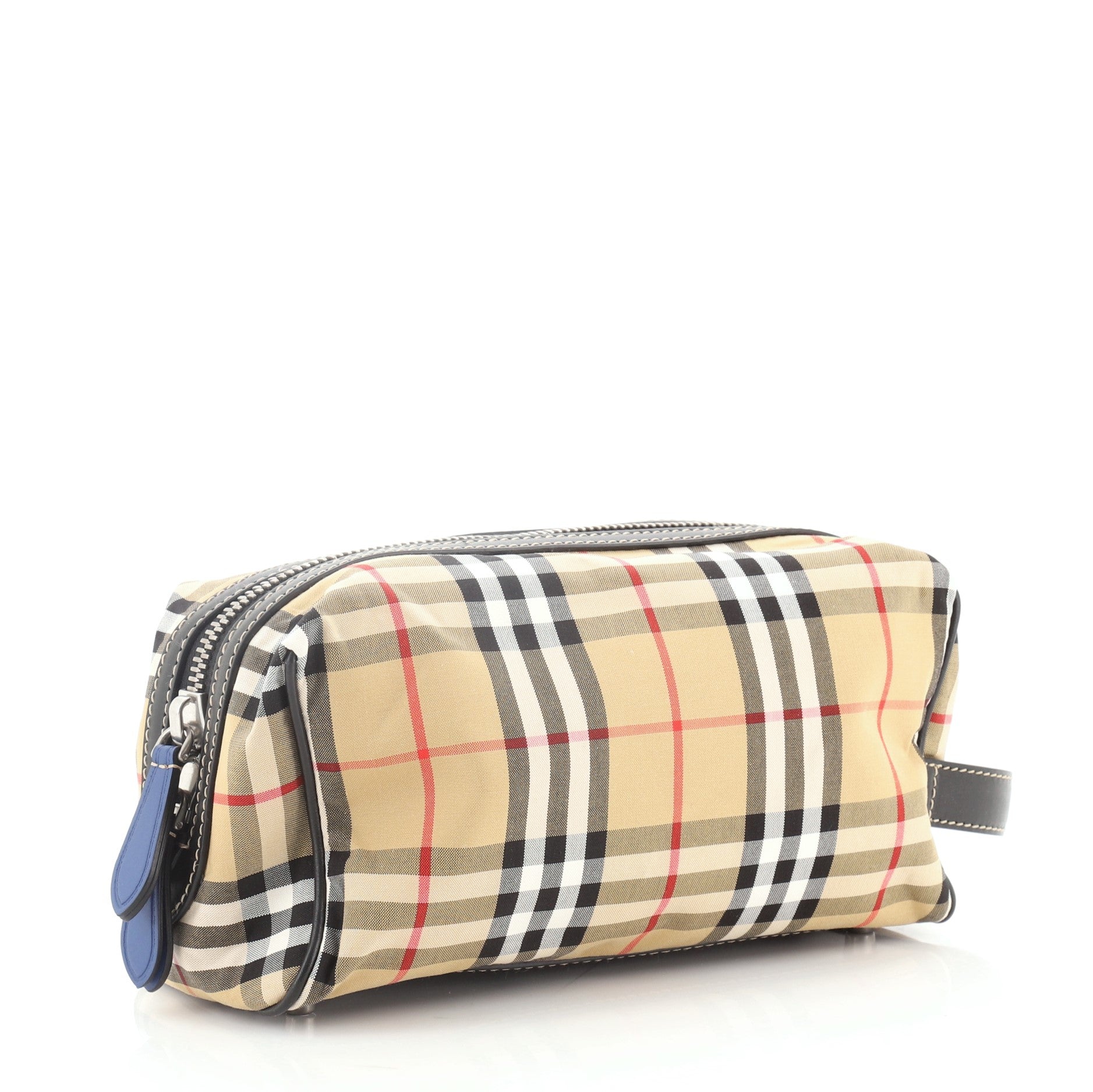 Cosmetic Pouch Vintage Check Canvas
