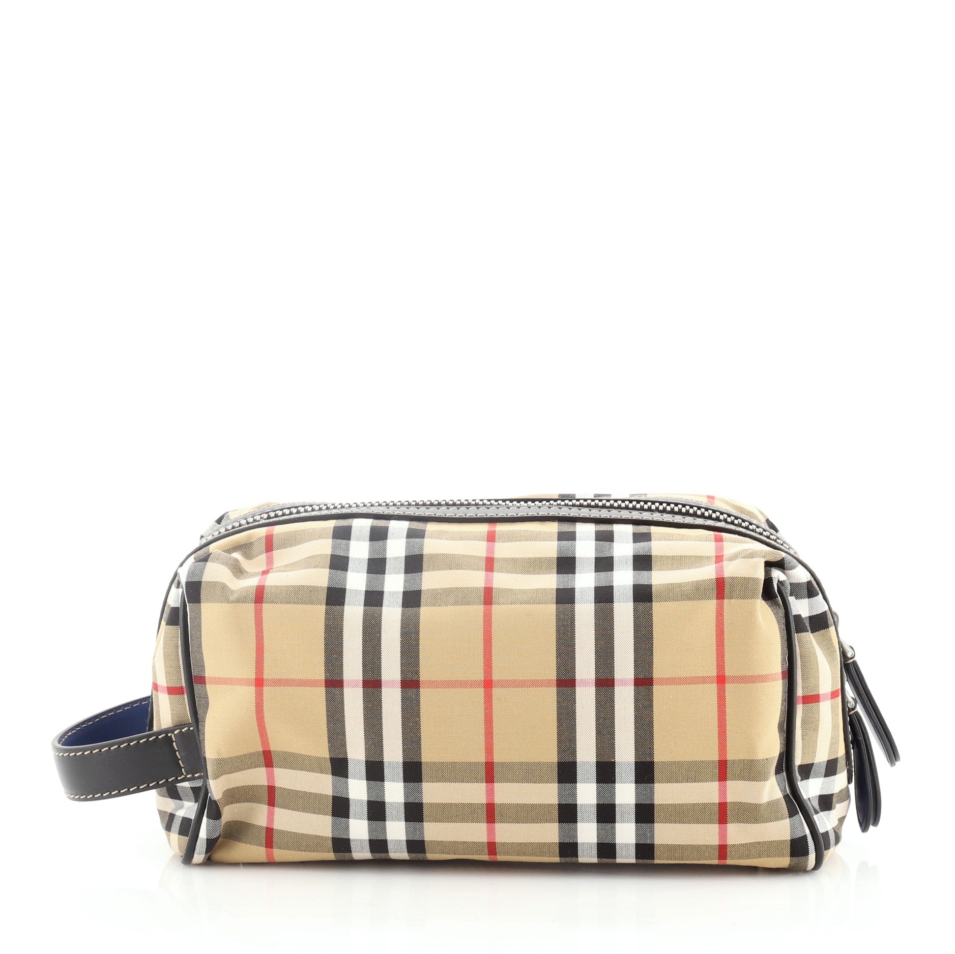 Cosmetic Pouch Vintage Check Canvas