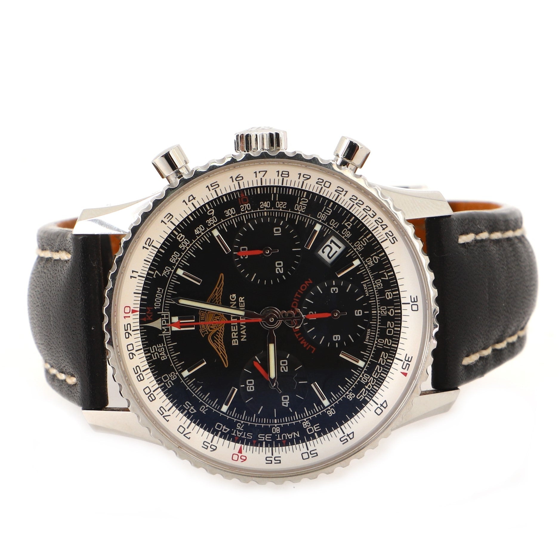 Navitimer Limited Edition AOPA Chronograph Automatic Watch Stainless Steel and Leather 42
