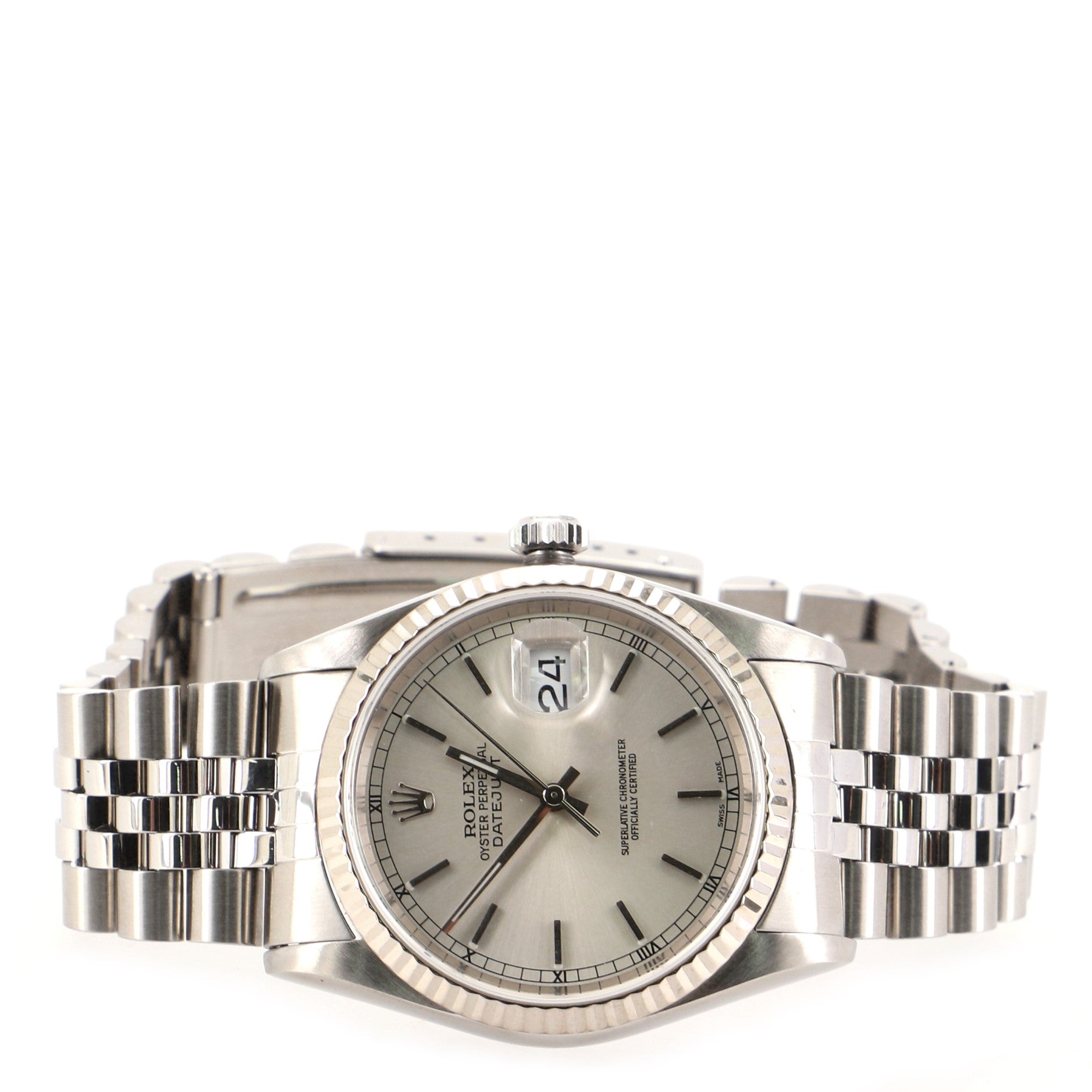 Oyster Perpetual Datejust Automatic Watch Stainless Steel and White Gold 36