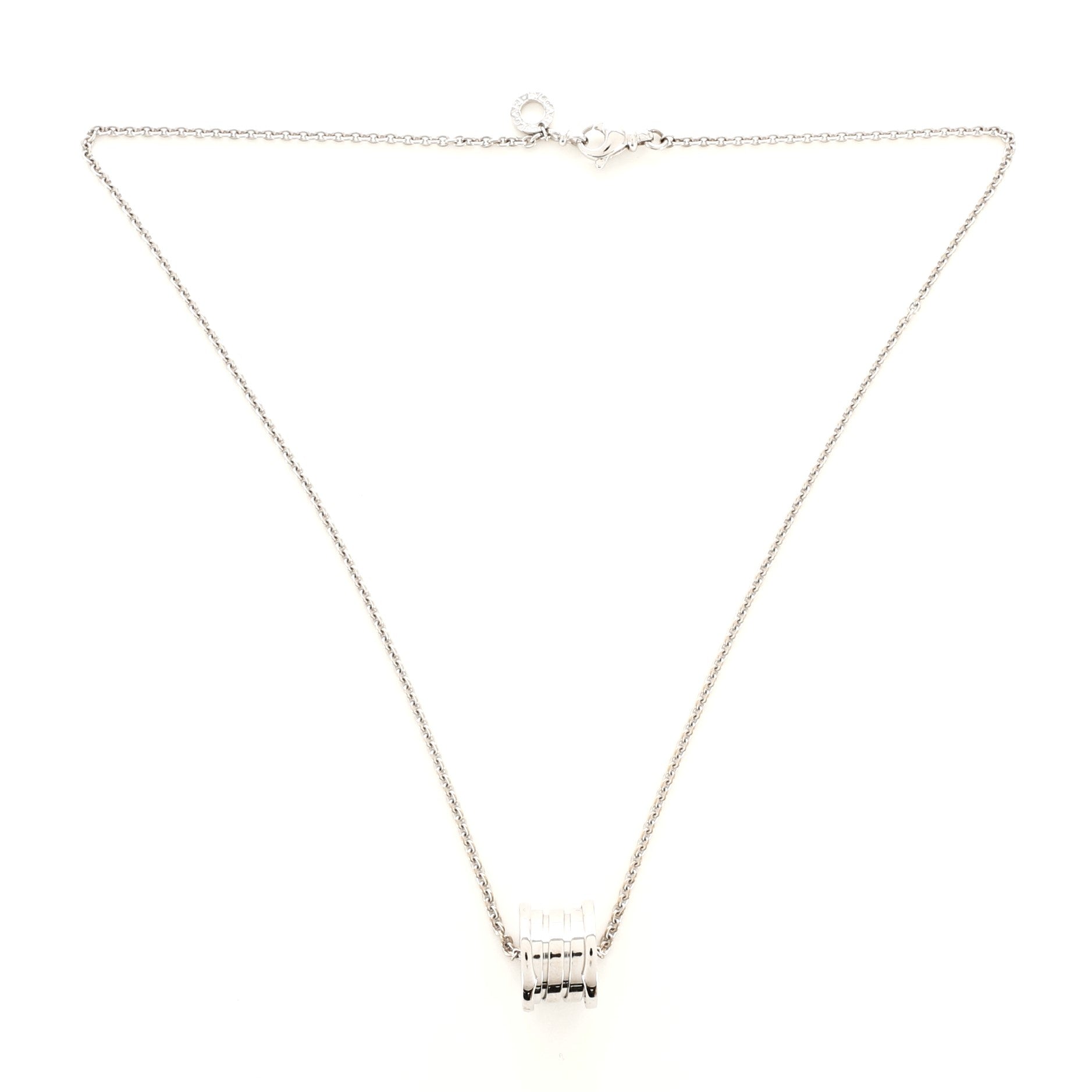 B.Zero1 Pendant Necklace 18K White Gold