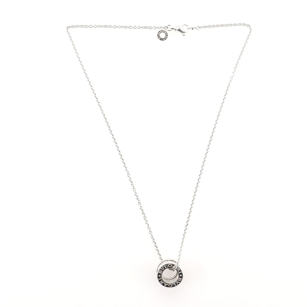 B.Zero1 Pendant Necklace 18K White Gold with Diamonds