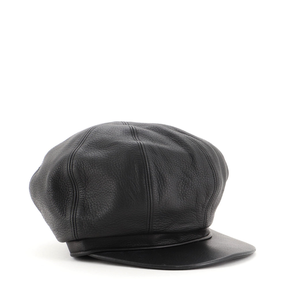 NewsBoy Hat Leather Medium