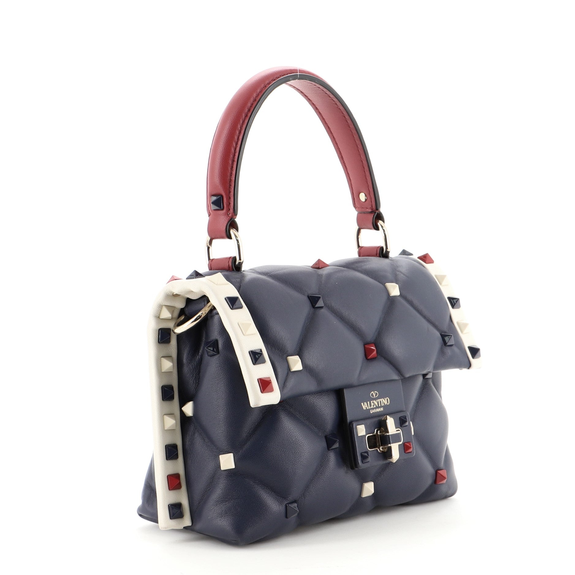 Candystud Top Handle Bag Leather Mini