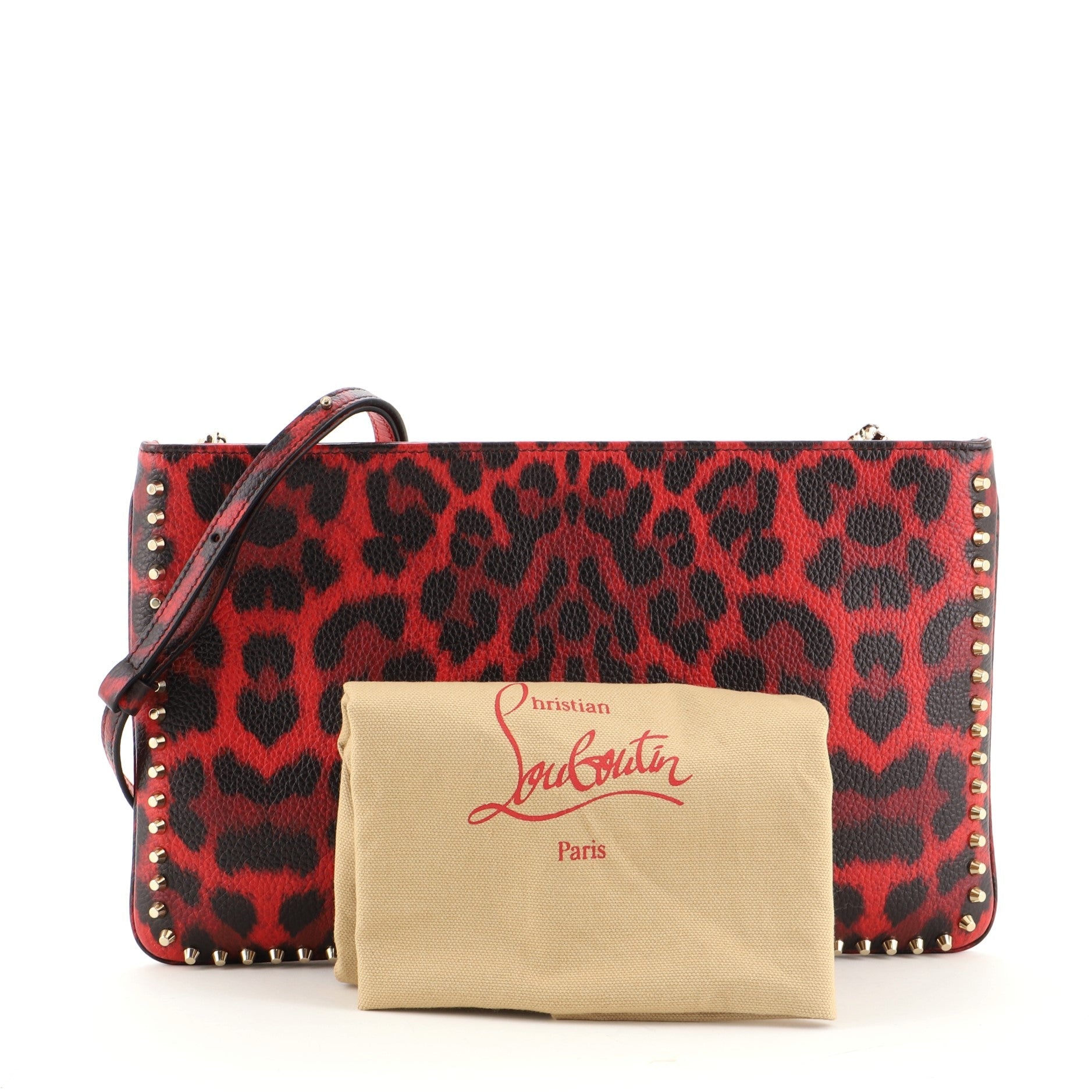 Loubiposh Clutch Printed Leather