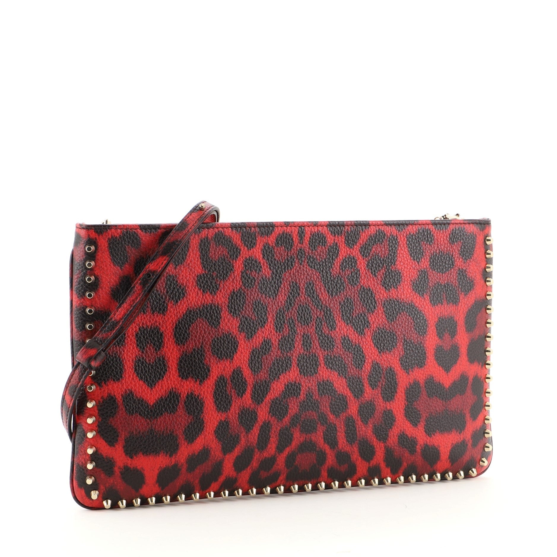 Loubiposh Clutch Printed Leather