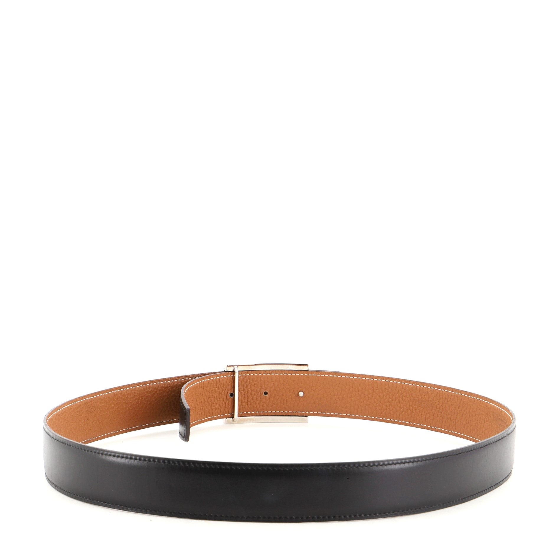 Evelyne Square Reversible Belt Leather Medium 90