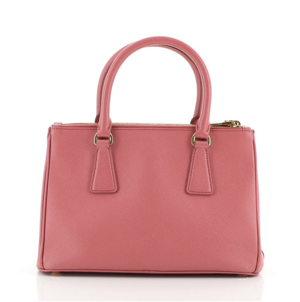 Double Zip Lux Tote Saffiano Leather Mini