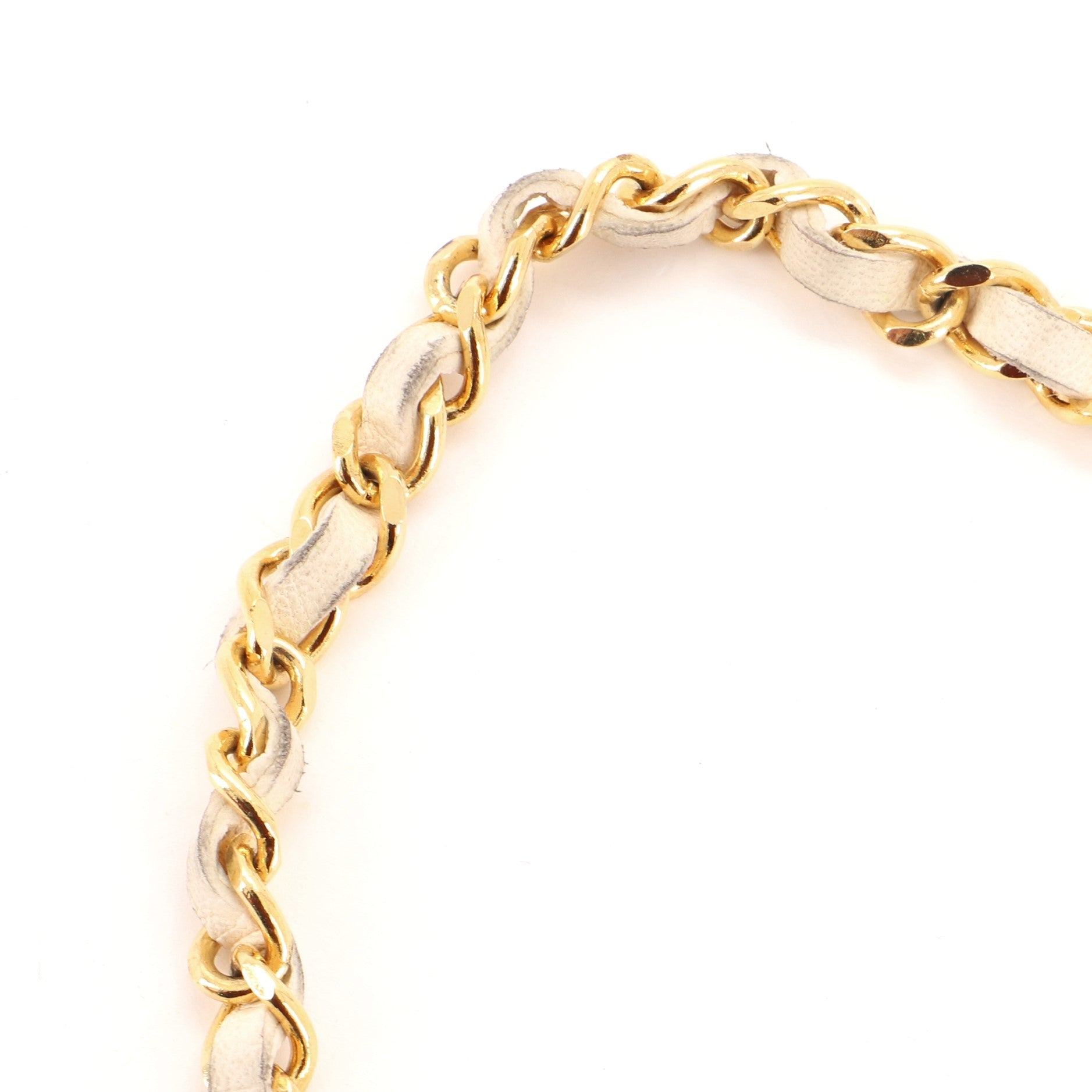 Vintage Medallion Chain Belt Metal and Leather 90