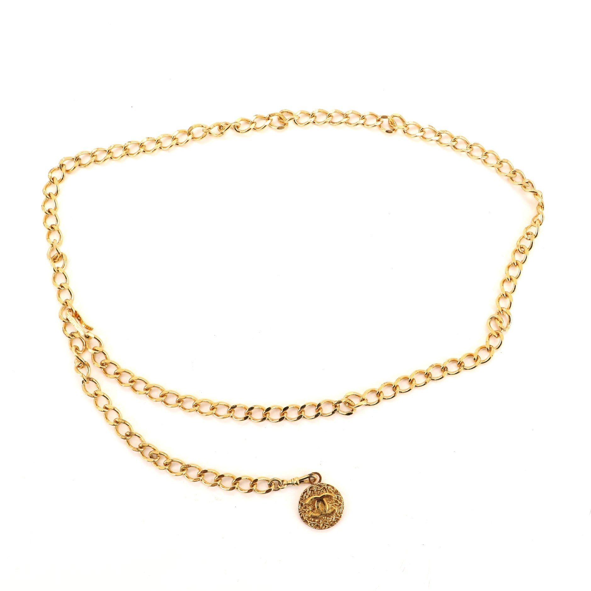 Vintage Medallion Chain Belt Metal 100
