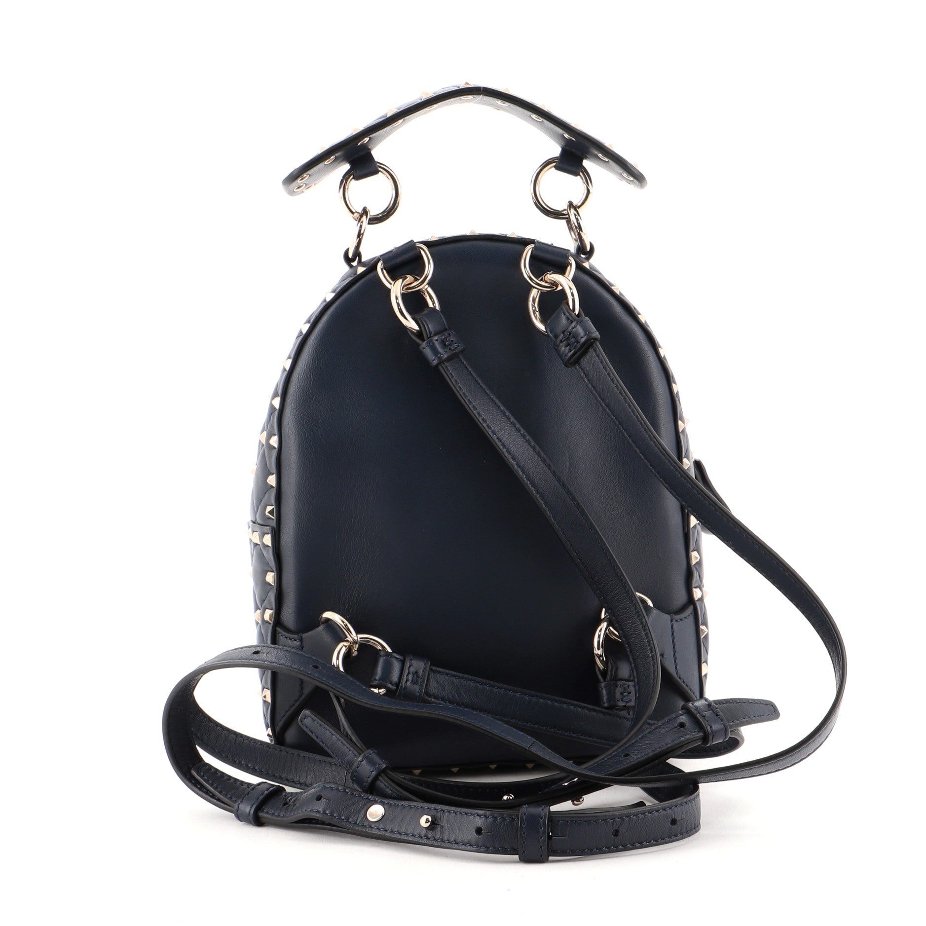 Rockstud Spike Backpack Painted Leather Mini