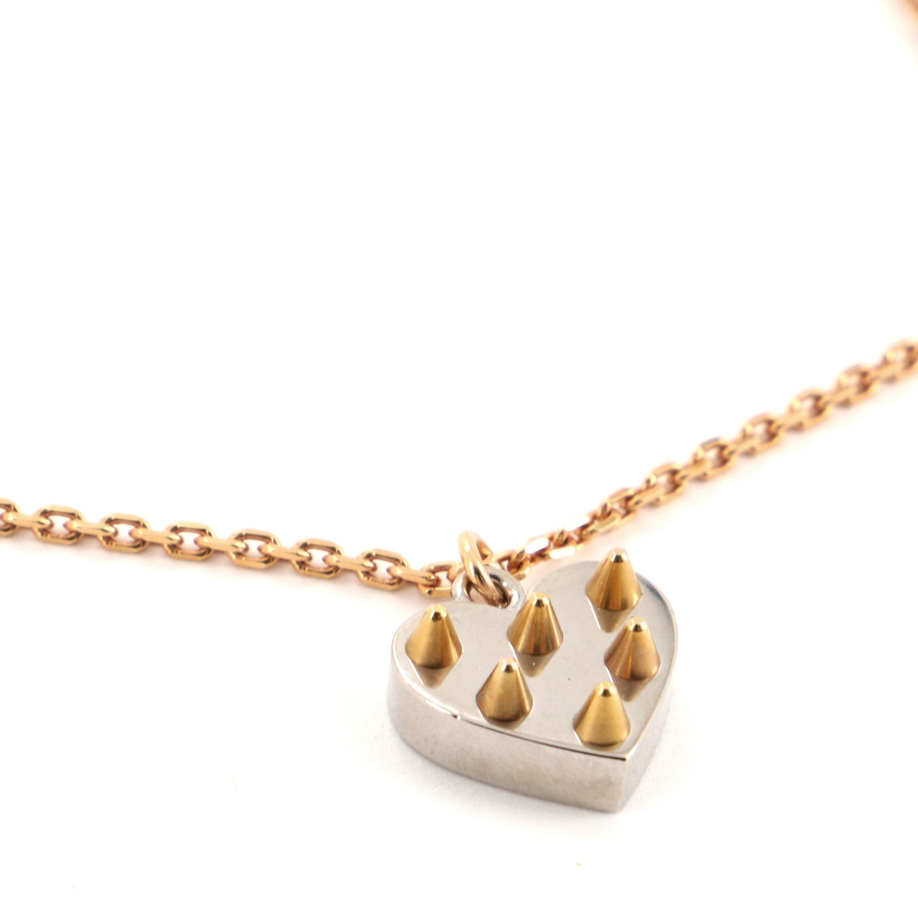 Tier Spiky Valentine Necklace Metal with Crystal
