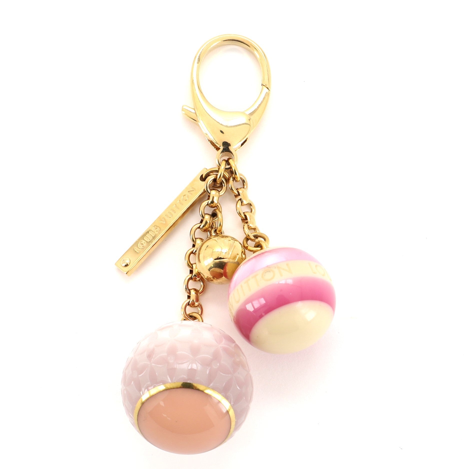 Mini Lin Croisette Bag Charm Resin and Brass