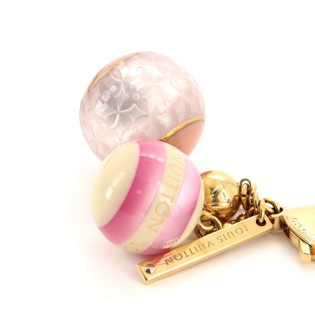 Mini Lin Croisette Bag Charm Resin and Brass