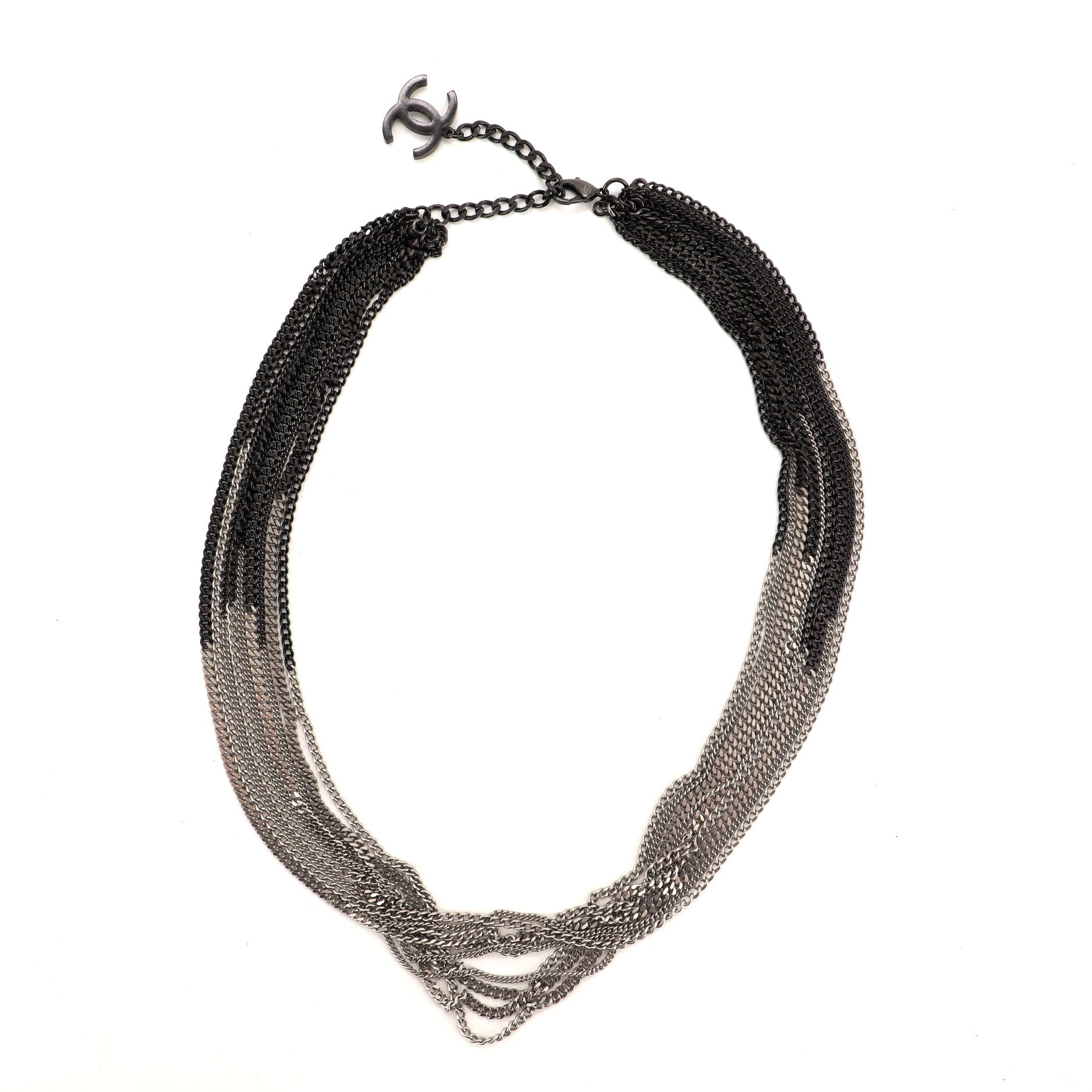 CC Multiple Strand Ombre Metal Necklace