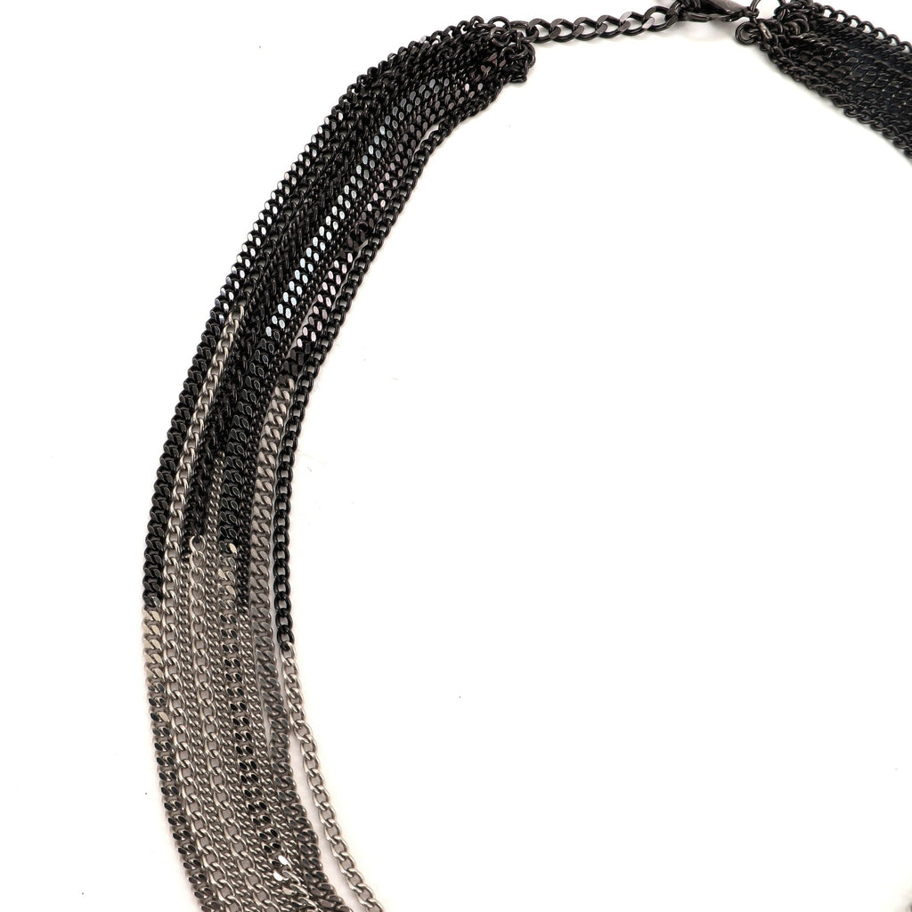 CC Multiple Strand Ombre Metal Necklace