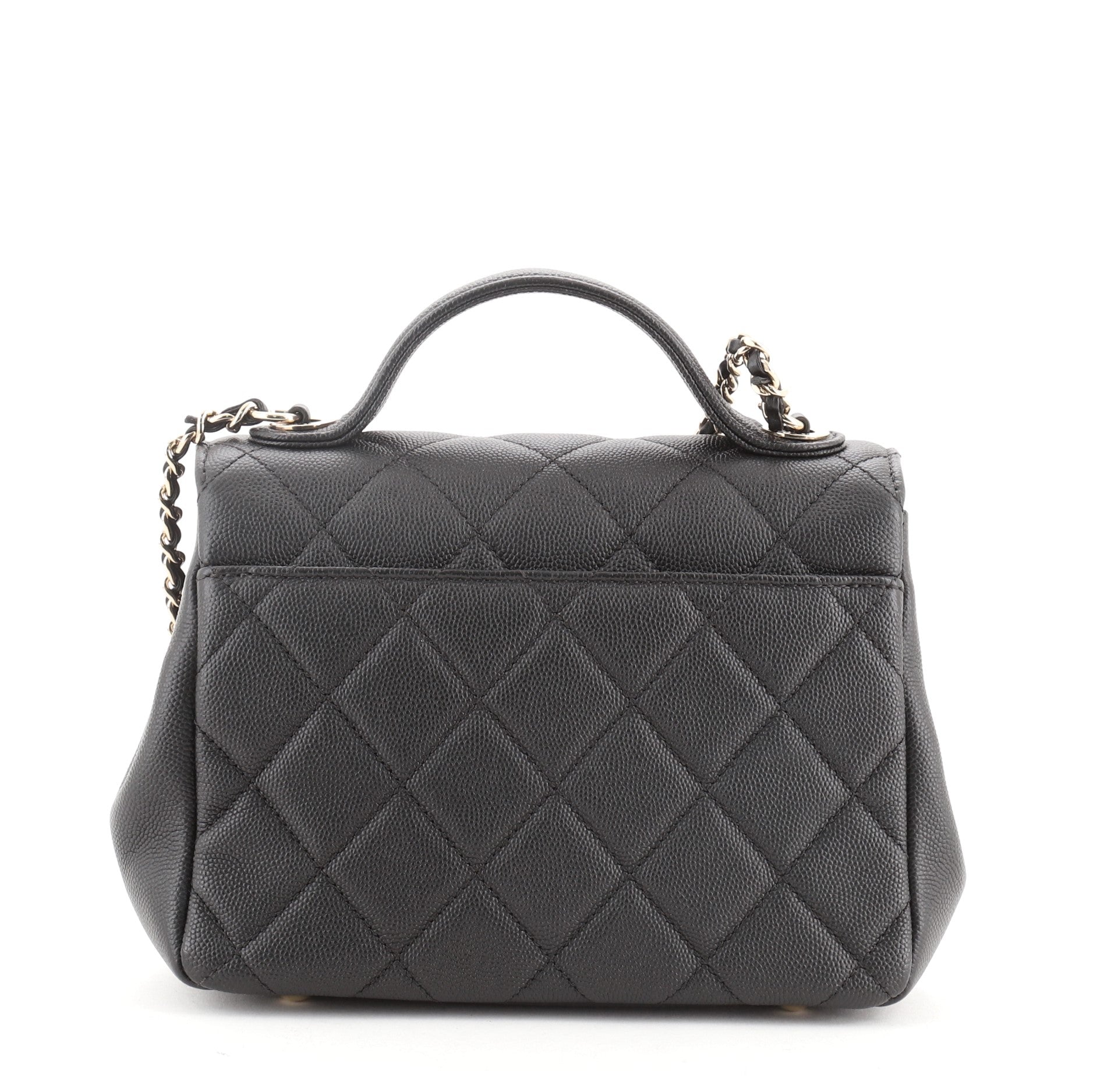 Business Affinity Flap Bag Quilted Caviar Mini