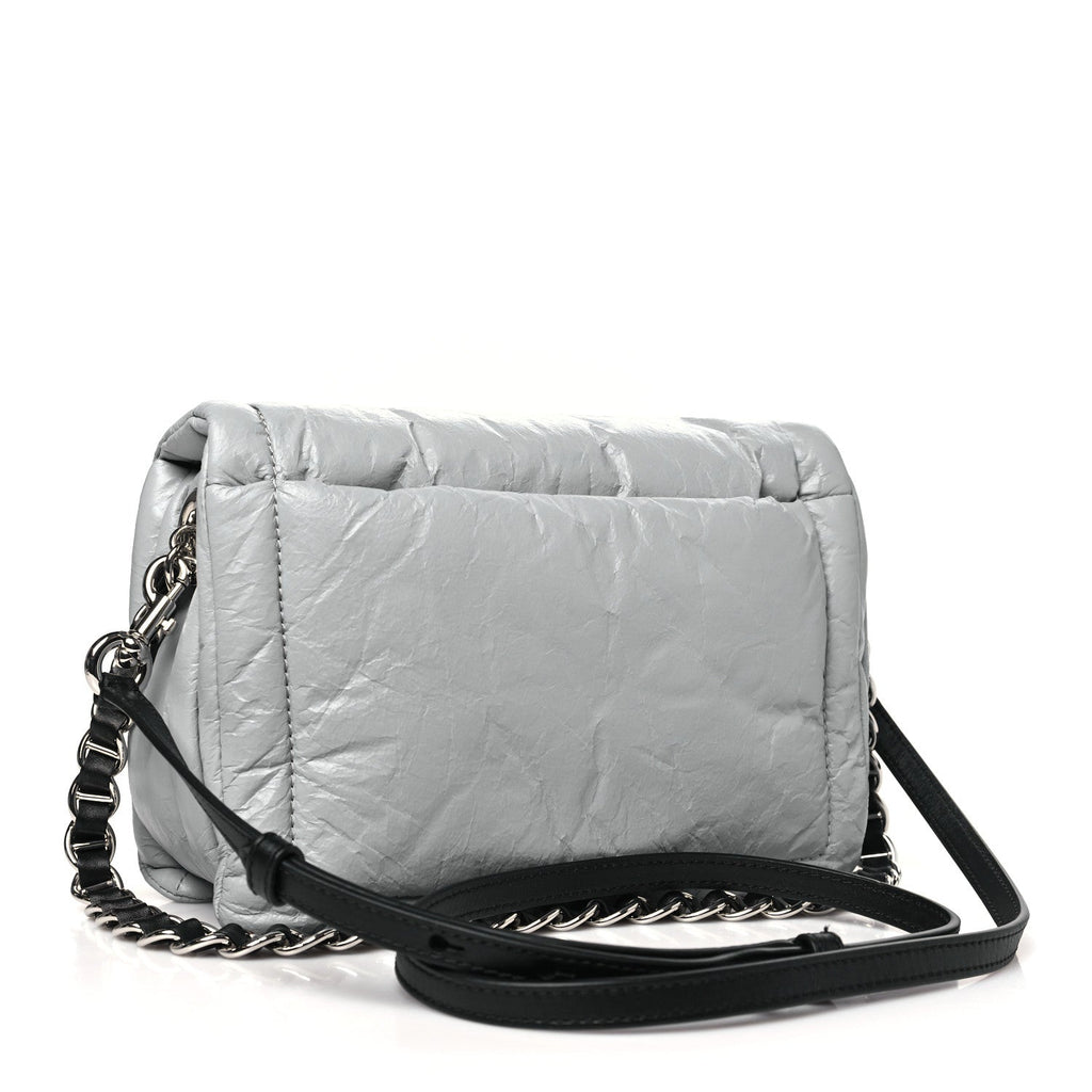 Lambskin The Pillow Bag Light Grey