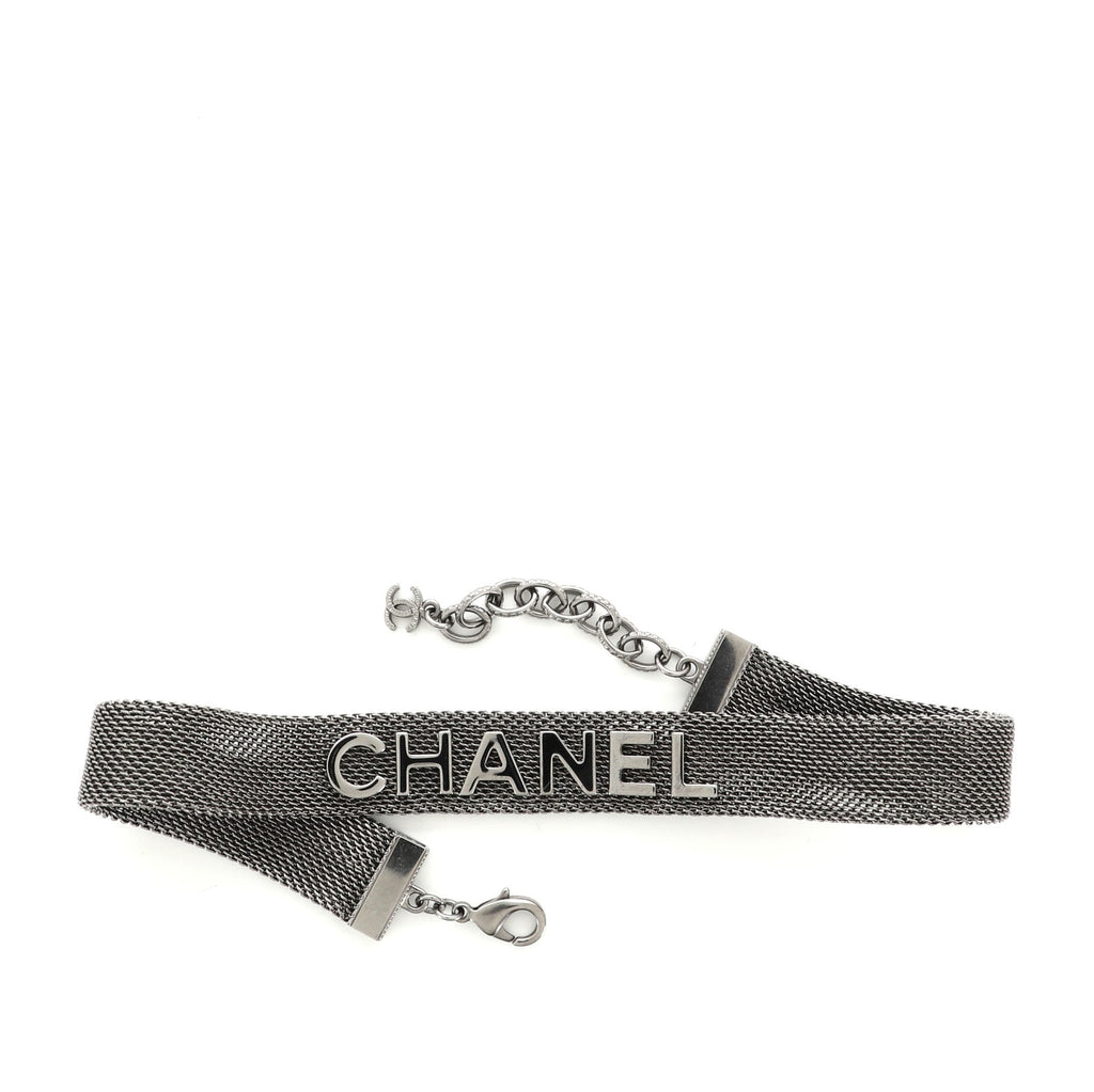 CC Charm Logo Choker Necklace Mesh 5