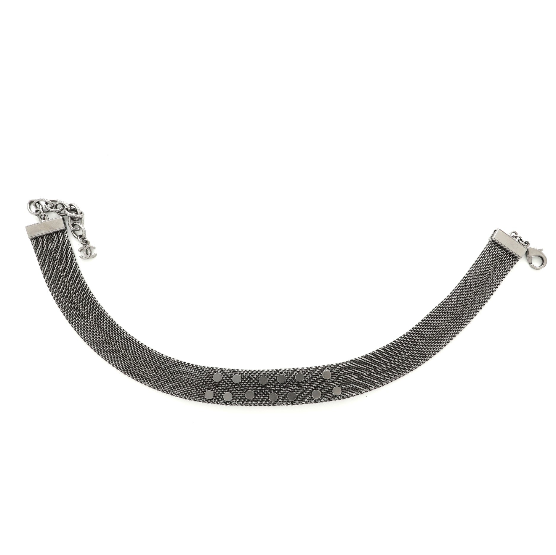 CC Charm Logo Choker Necklace Mesh 5