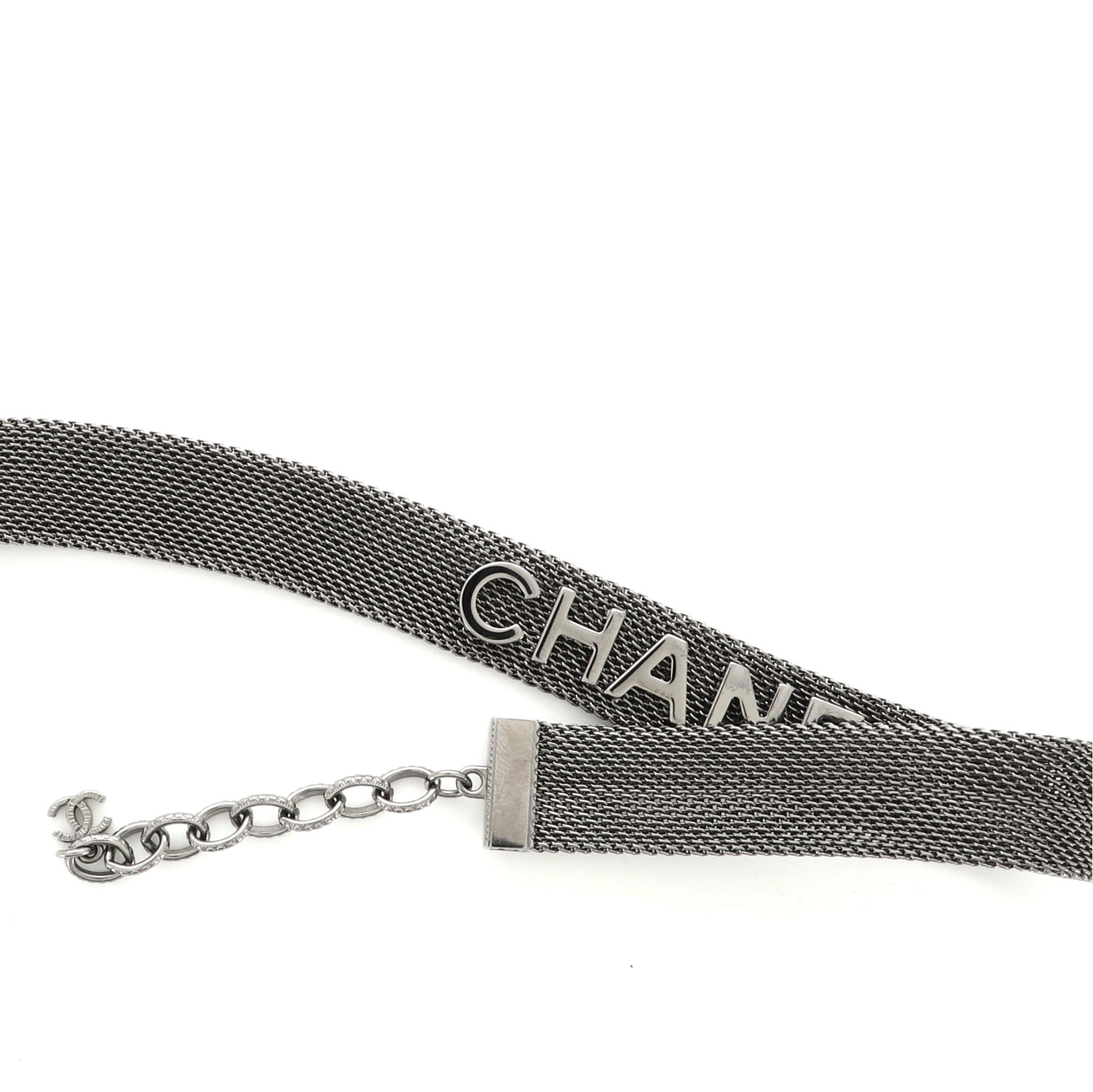 CC Charm Logo Choker Necklace Mesh 5