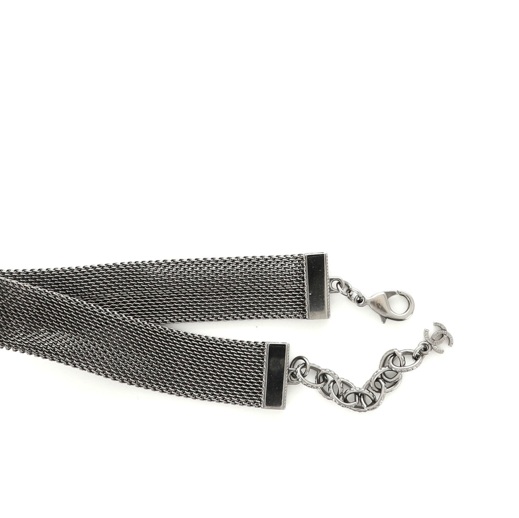CC Charm Logo Choker Necklace Mesh 5