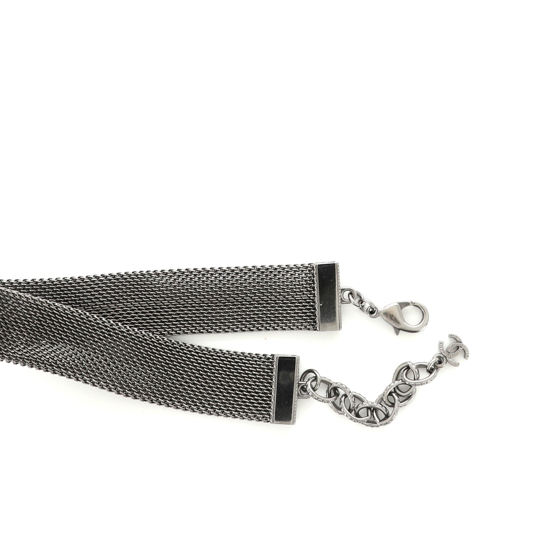 CC Charm Logo Choker Necklace Mesh 5