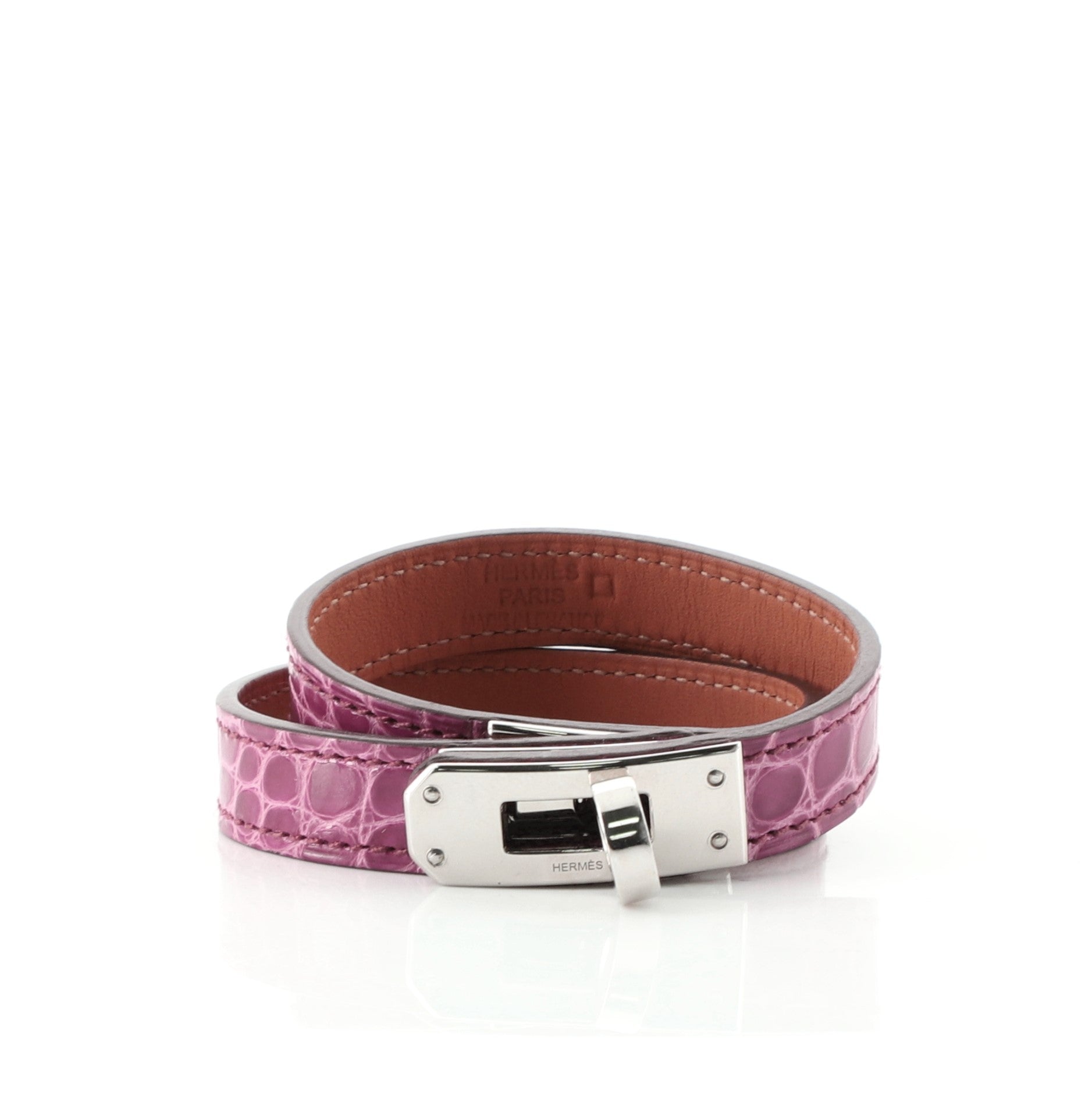 Kelly Double Tour Bracelet Matte Alligator