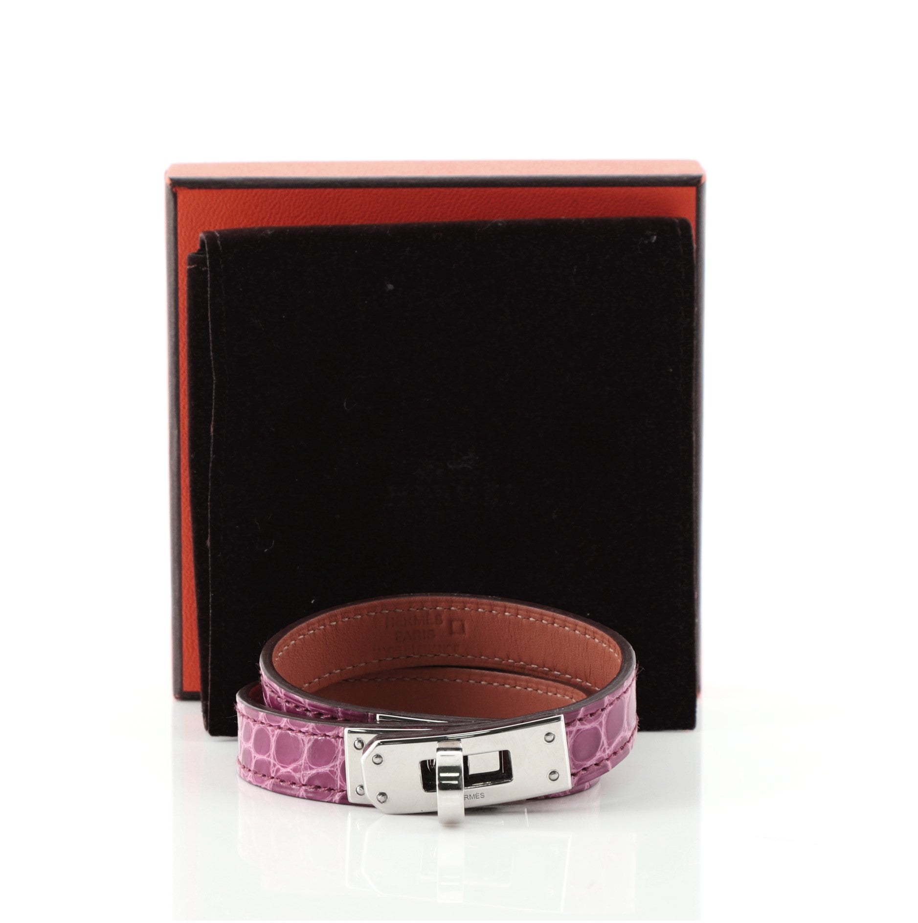Kelly Double Tour Bracelet Matte Alligator