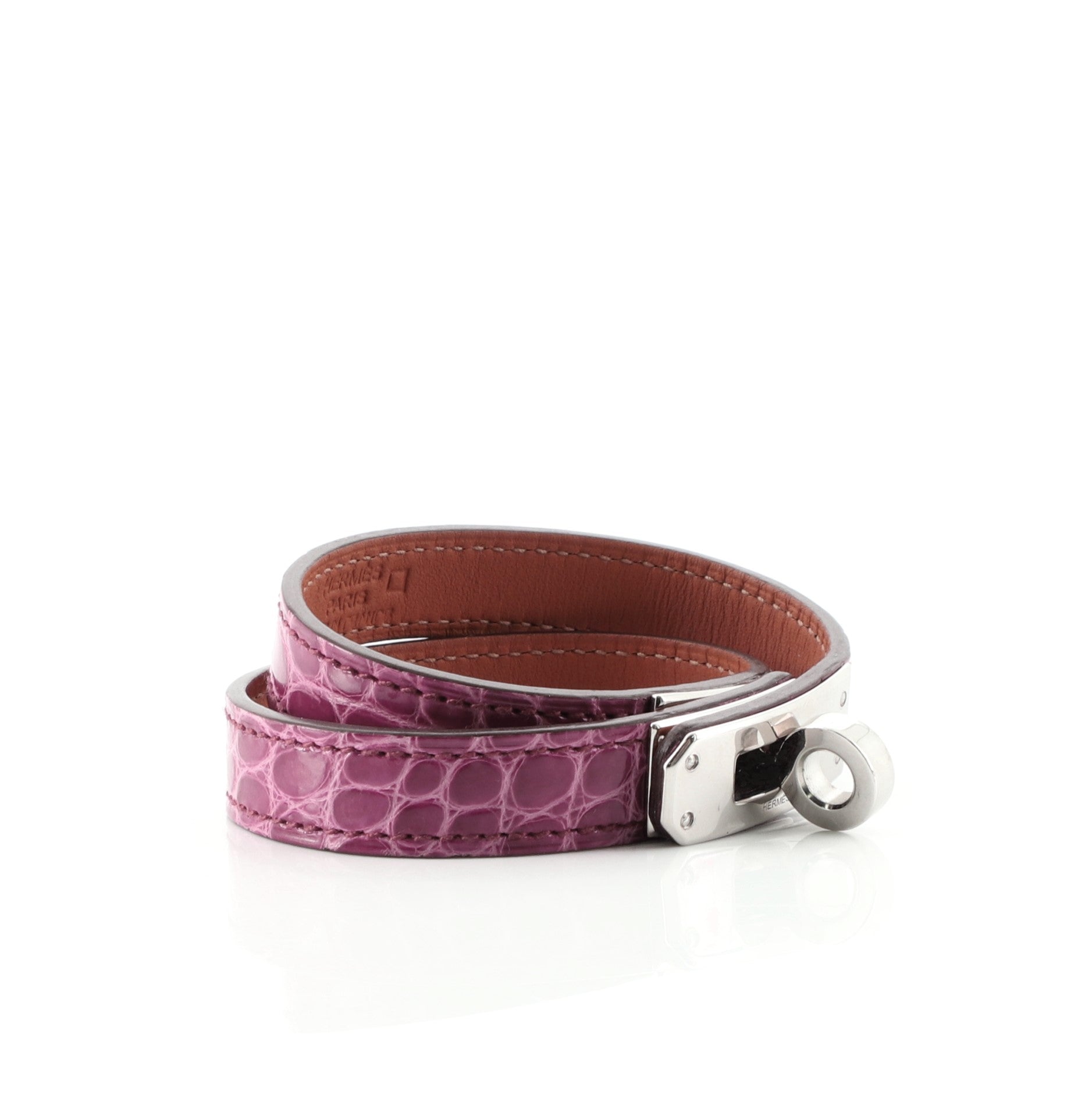 Kelly Double Tour Bracelet Matte Alligator