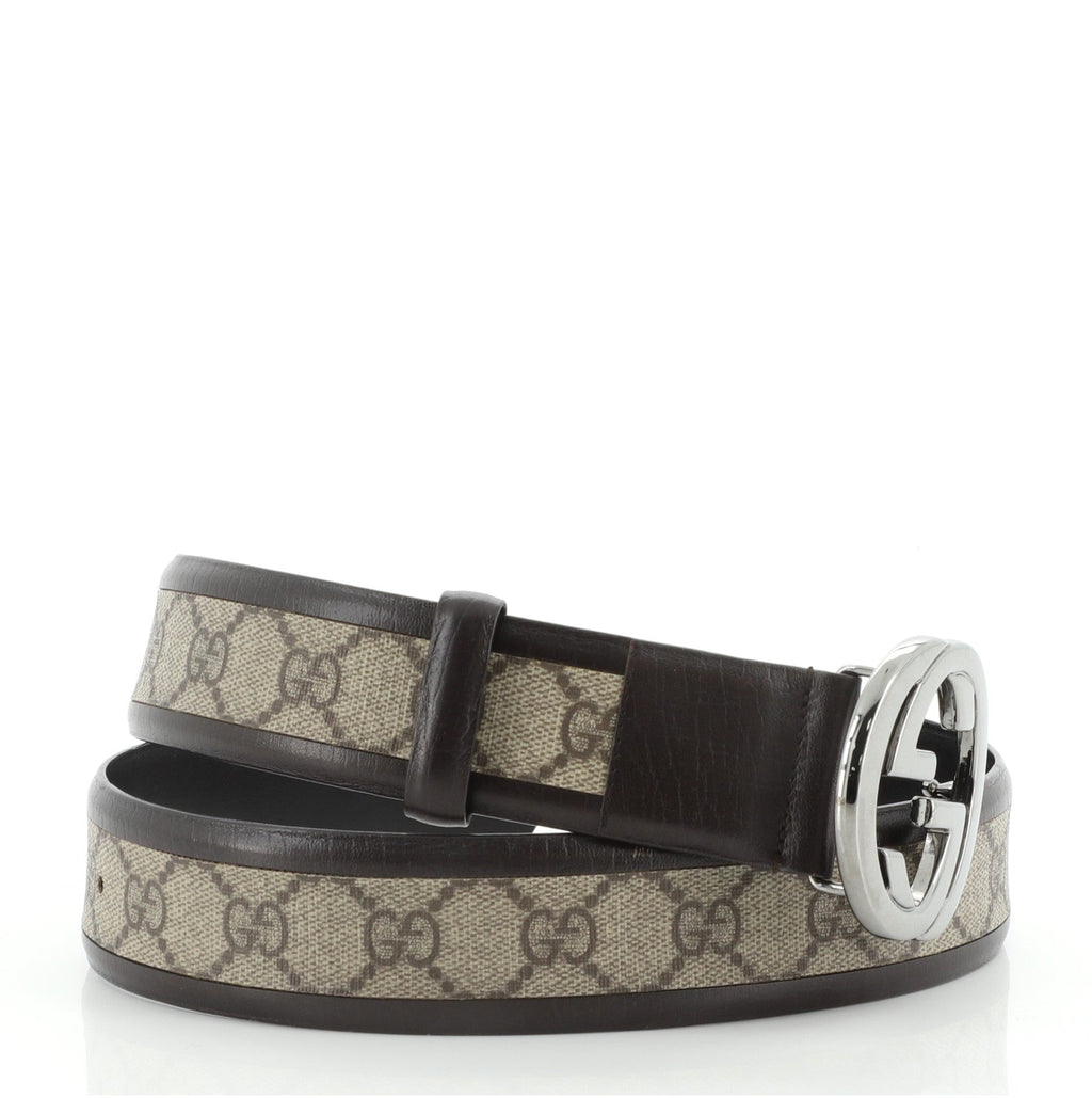 Interlocking G Belt GG Coated Canvas Wide 80