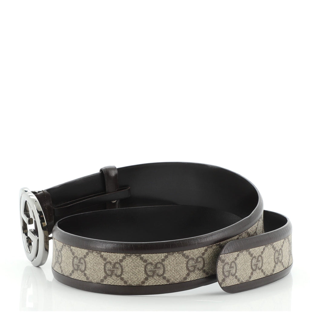 Interlocking G Belt GG Coated Canvas Wide 80