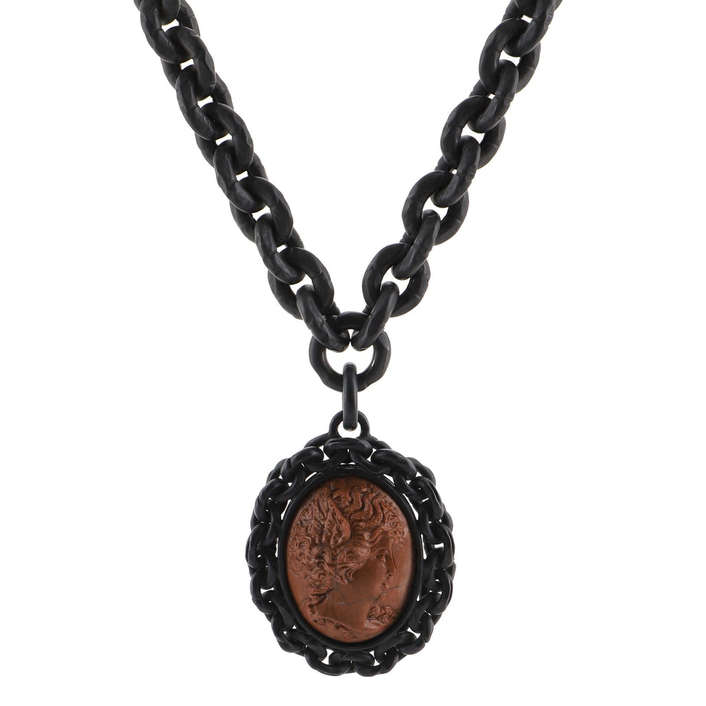 Cameo Pendant Necklace Metal
