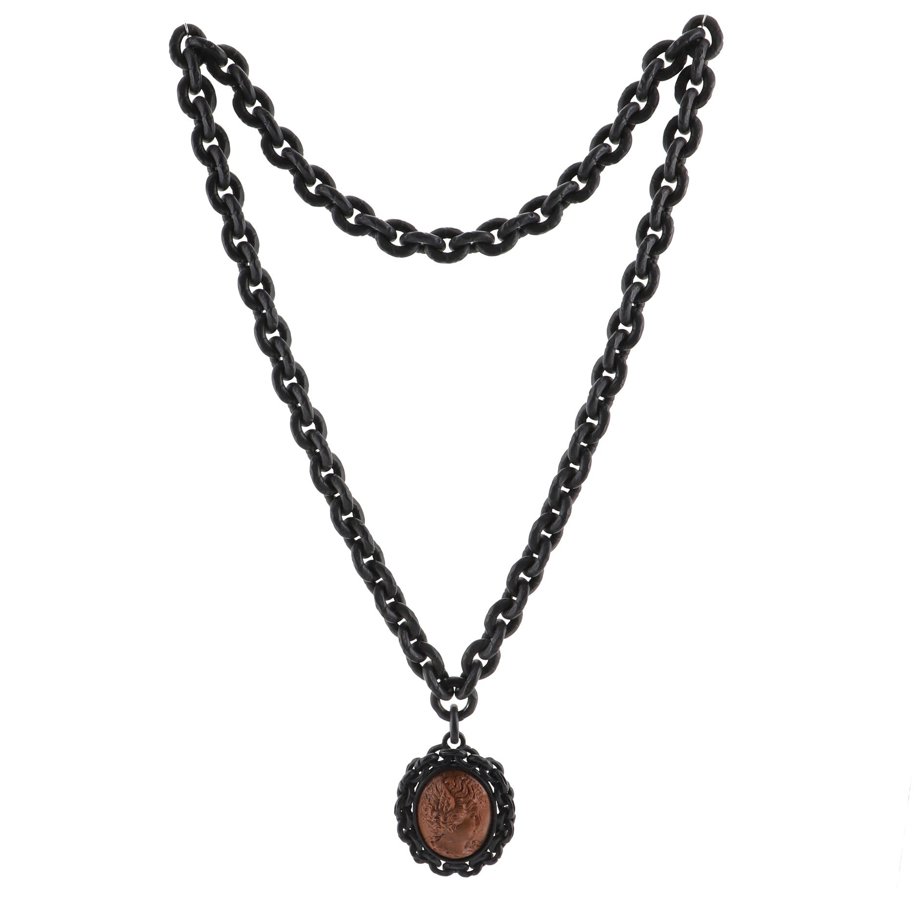 Cameo Pendant Necklace Metal