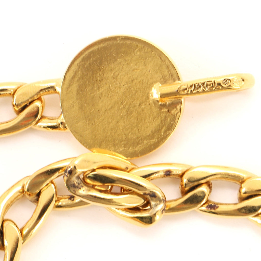 Vintage Medallion Charms Chain Belt Metal 90