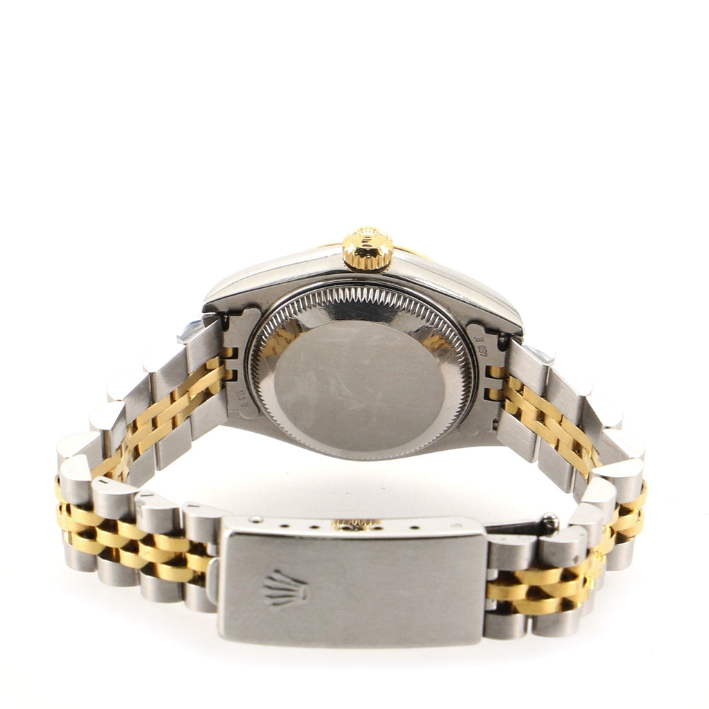 Oyster Perpetual Datejust Automatic Watch Stainless Steel and Yellow Gold with Diamond Markers 26