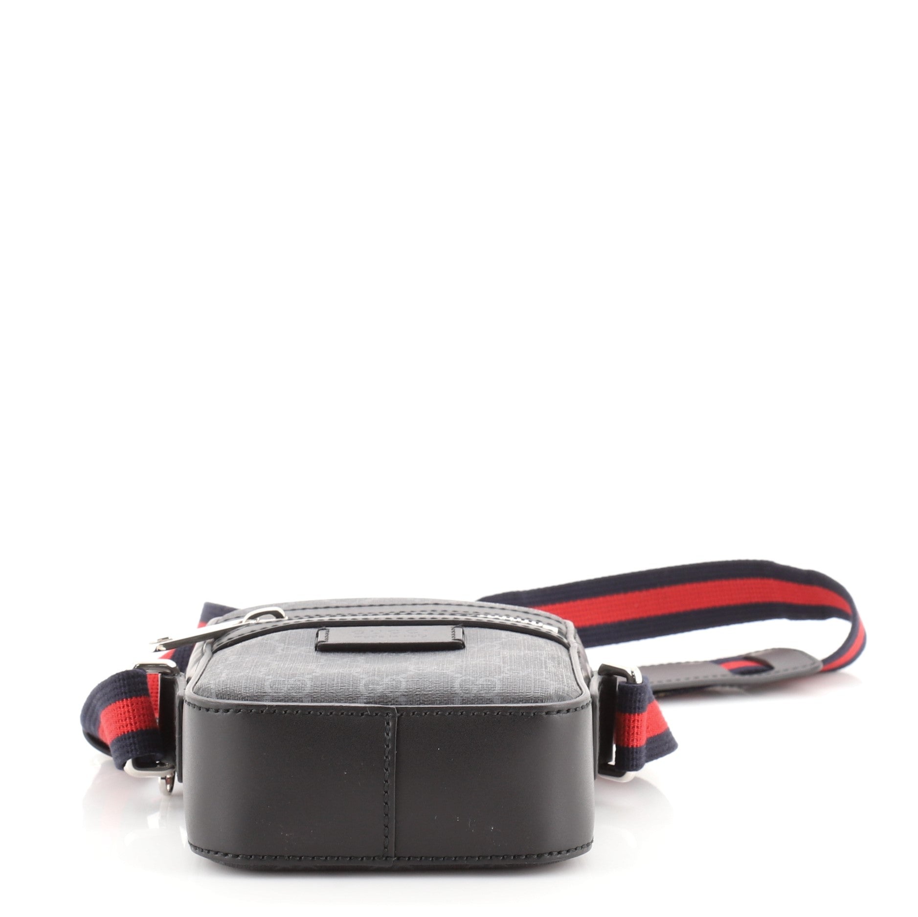 Web Strap Front Zip Messenger Bag GG Coated Canvas Mini