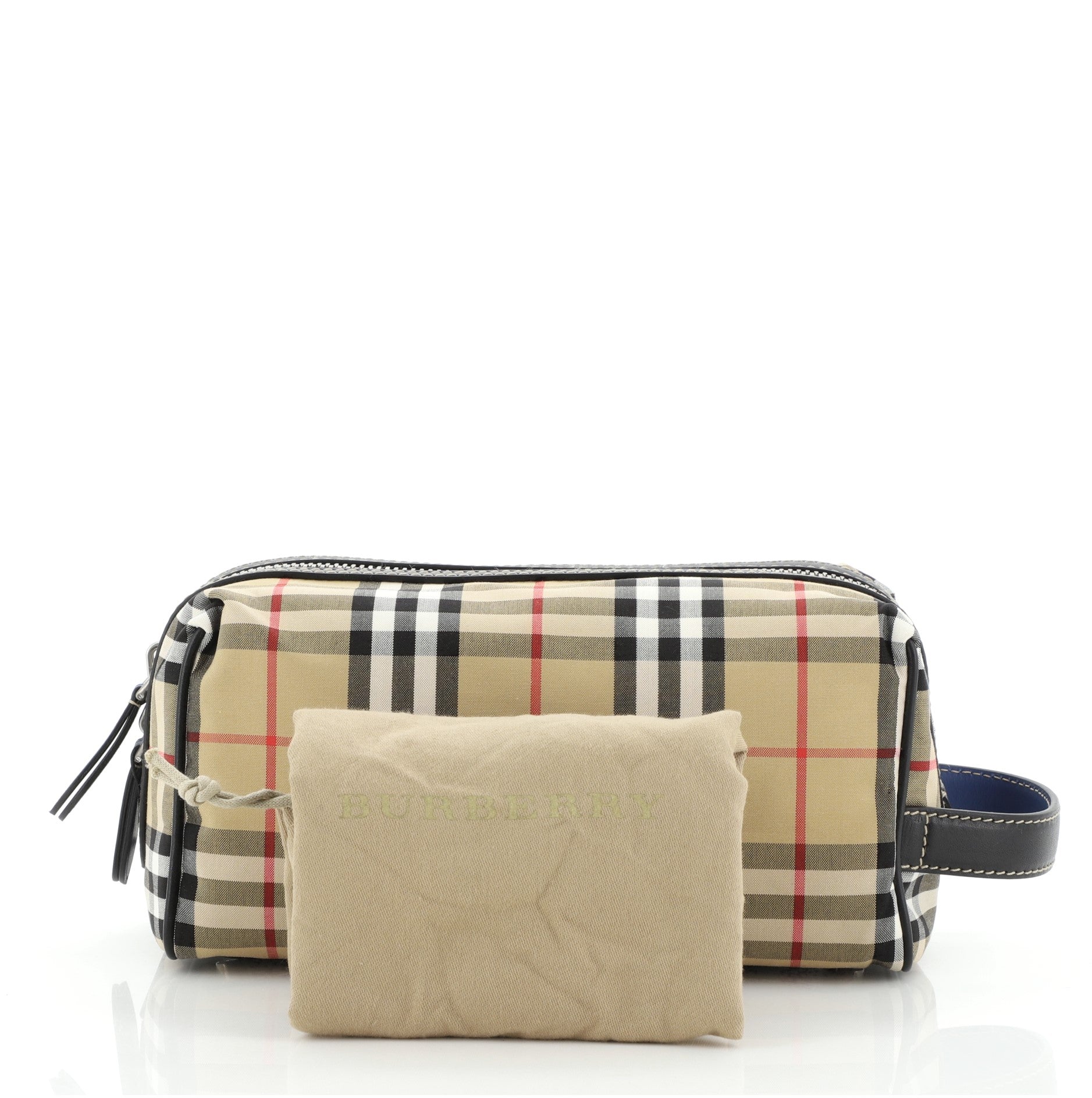 Cosmetic Pouch Vintage Check Canvas