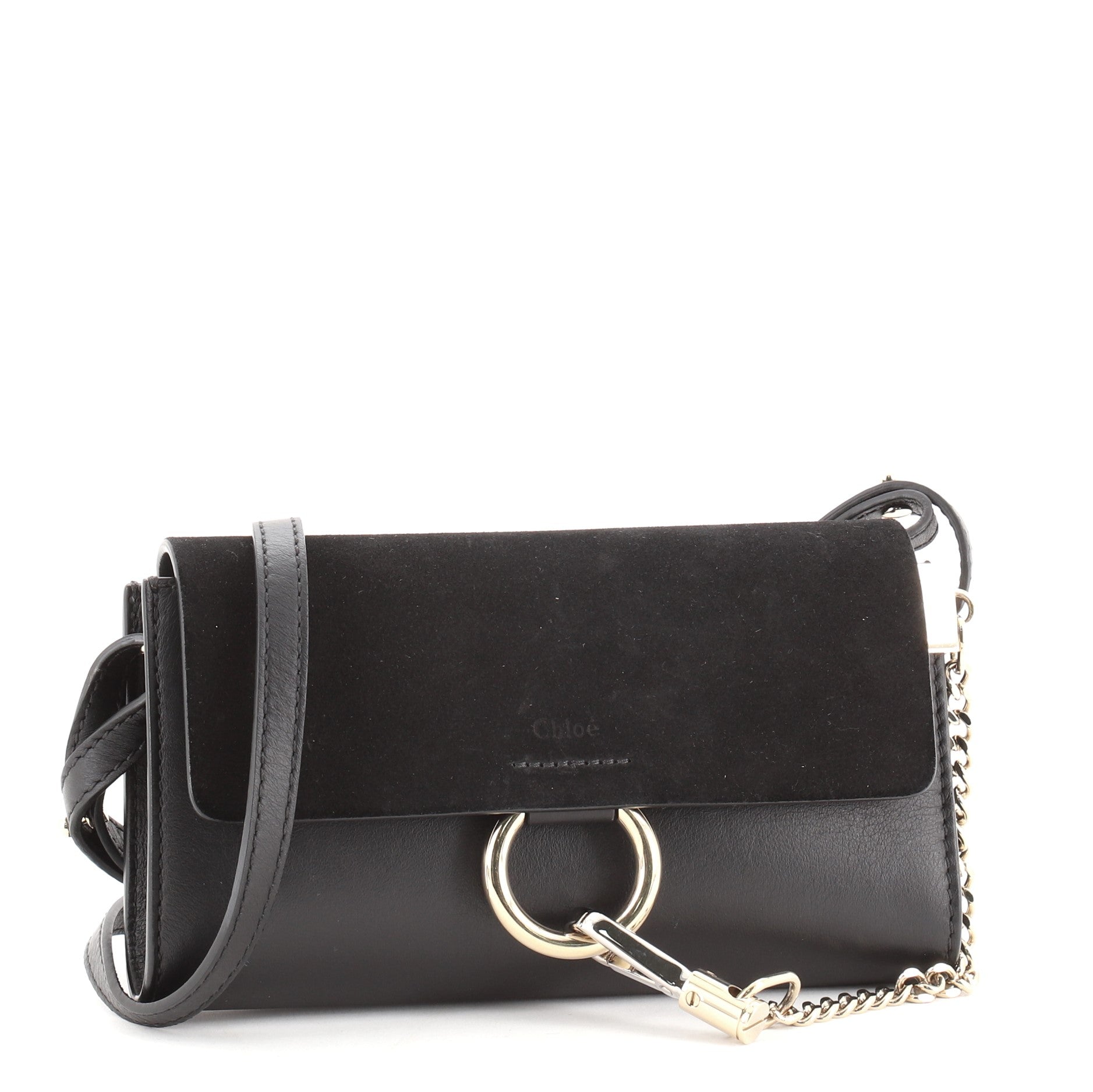 Faye Shoulder Bag Leather and Suede Mini