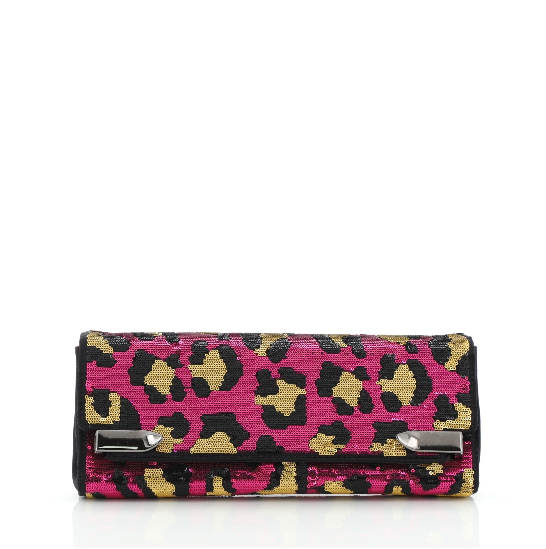 Paillettes Clutch Leopard Sequins