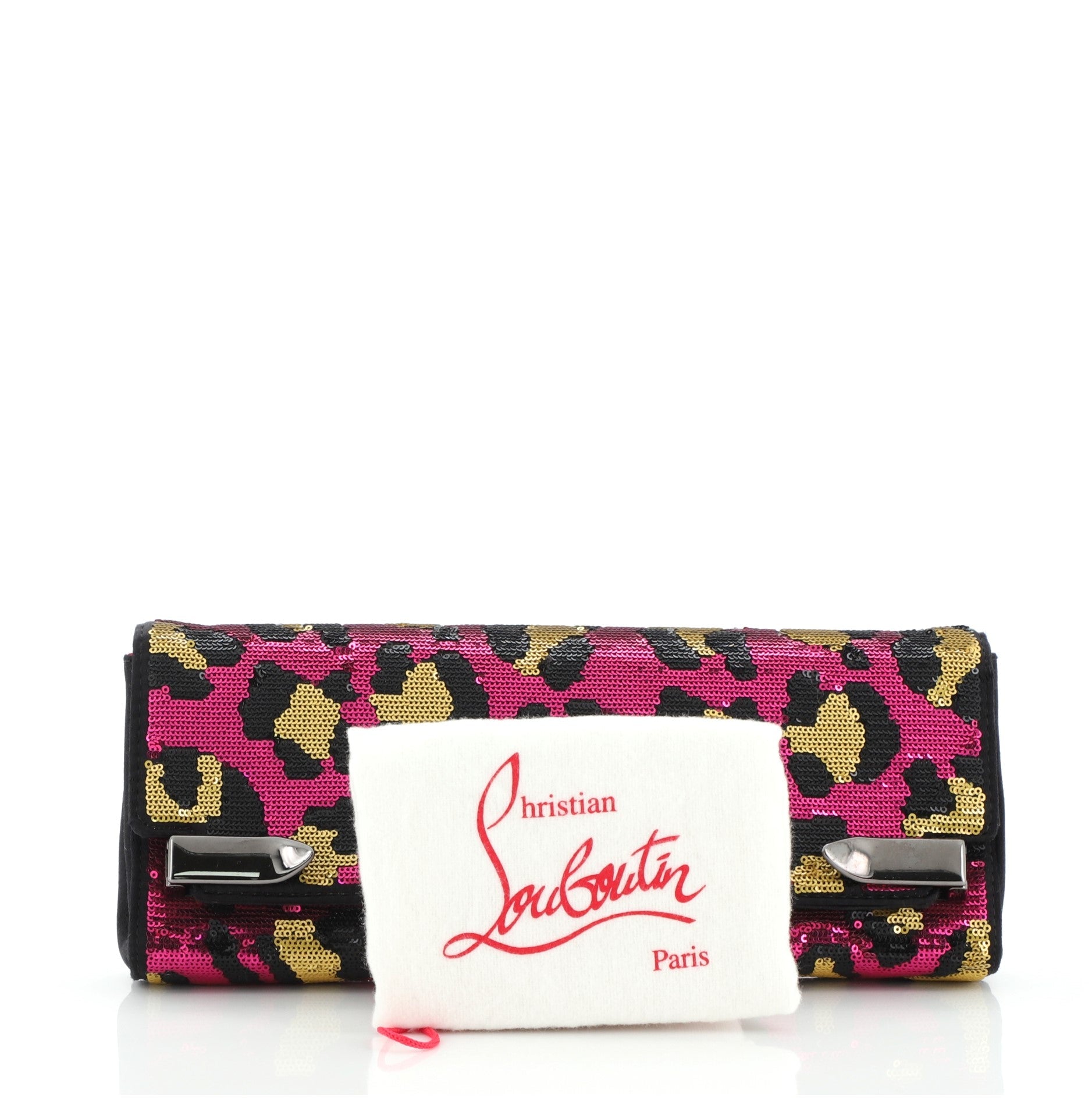 Paillettes Clutch Leopard Sequins
